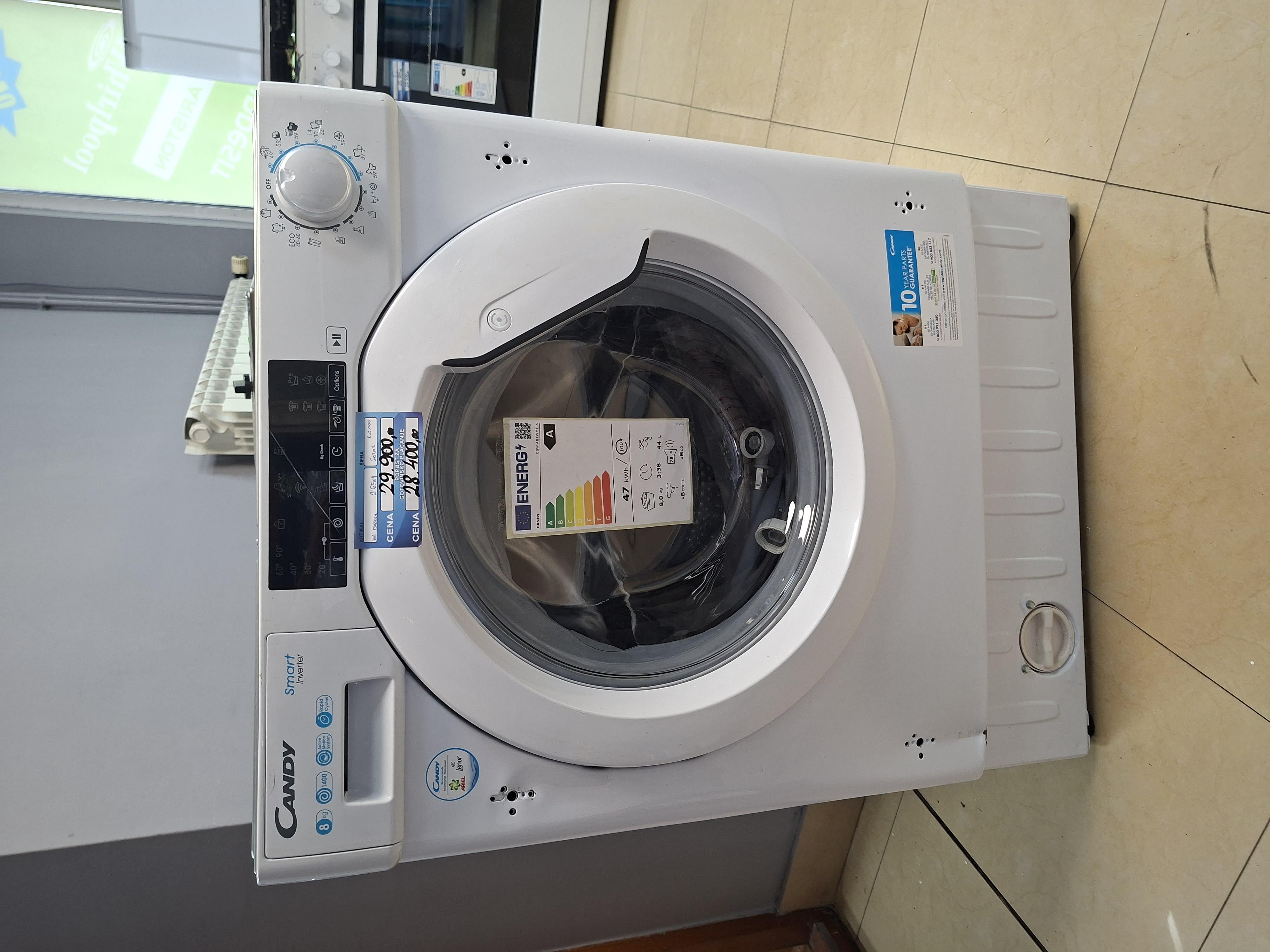 Ugradna veš mašina Candy CBW 48TWME-S, 8 kg