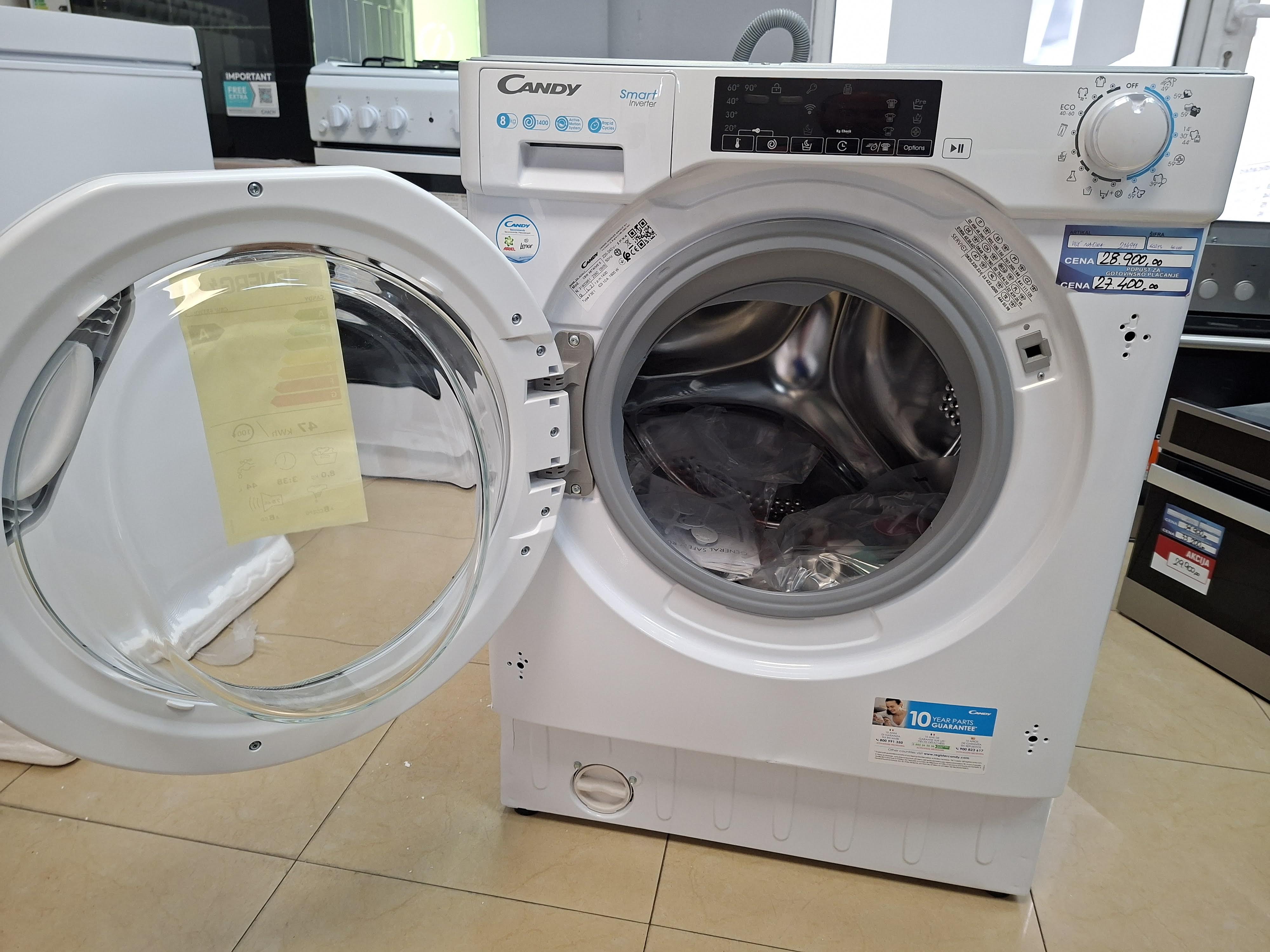 Ugradna veš mašina Candy CBW 48TWME-S, 8 kg