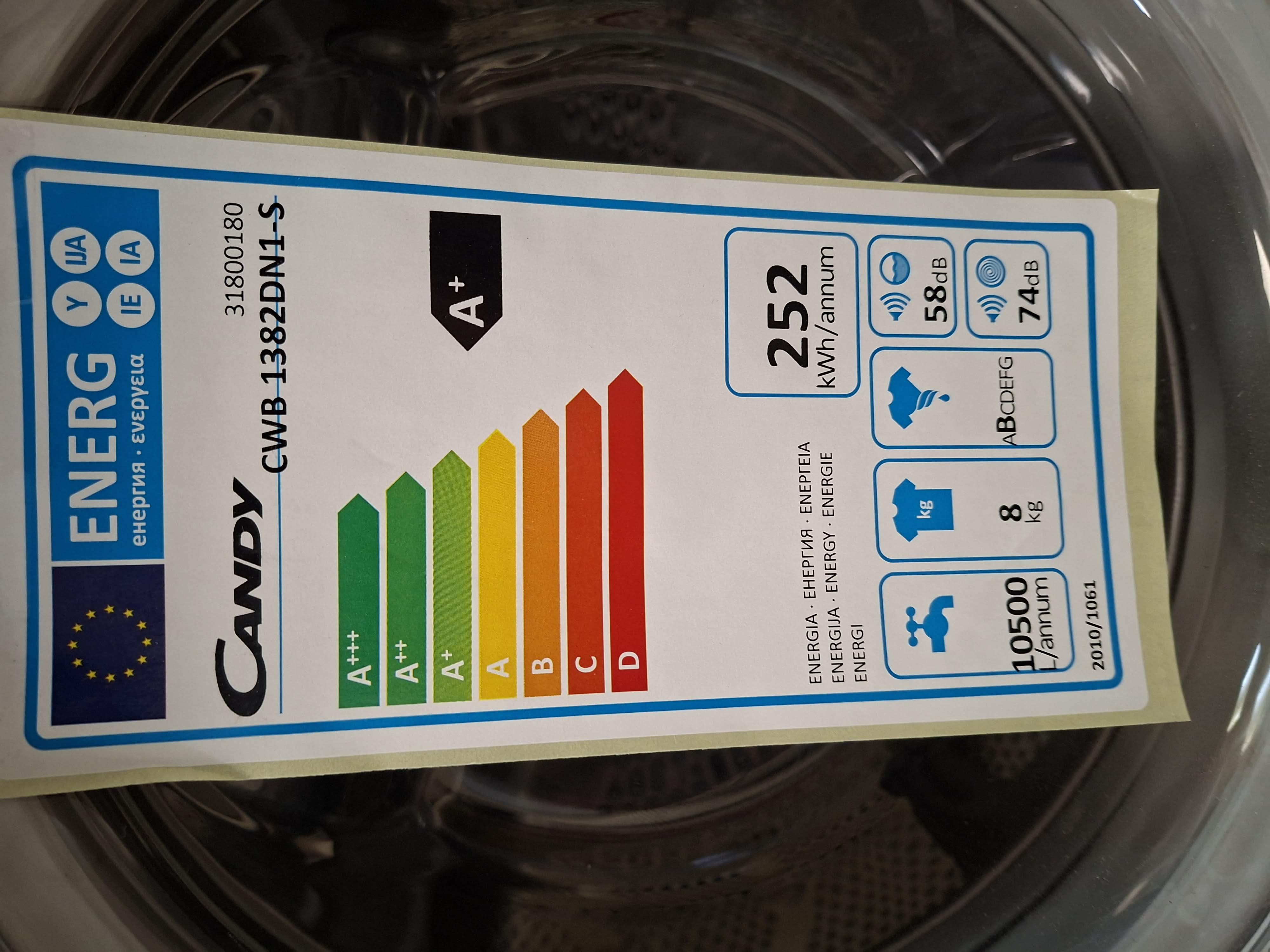 Ugradna veš mašina Candy CWB 1382DN1-S, 8 kg