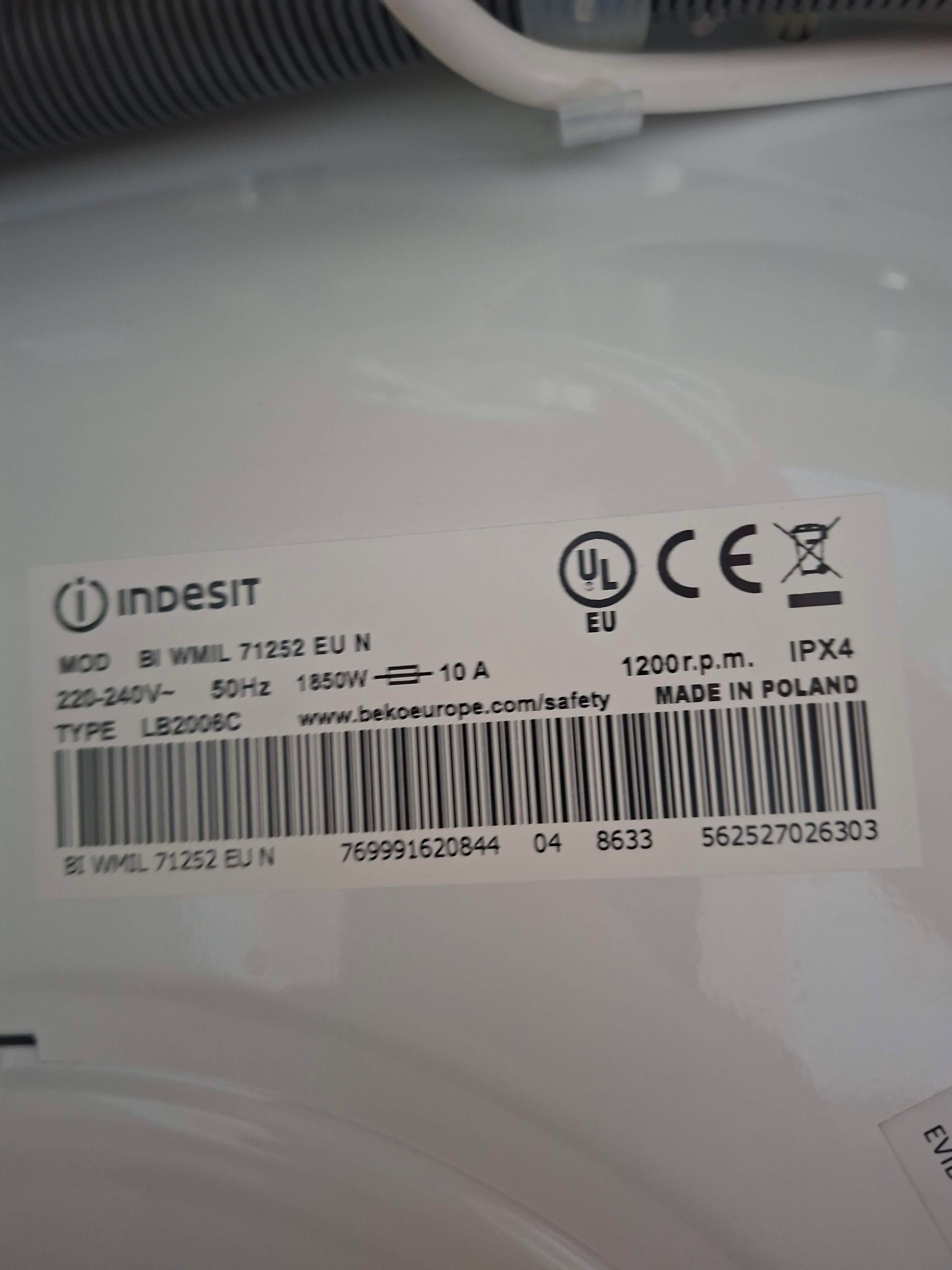 Ugradna Veš mašina Indesit BI WMIL 71252 EU N, 7kg