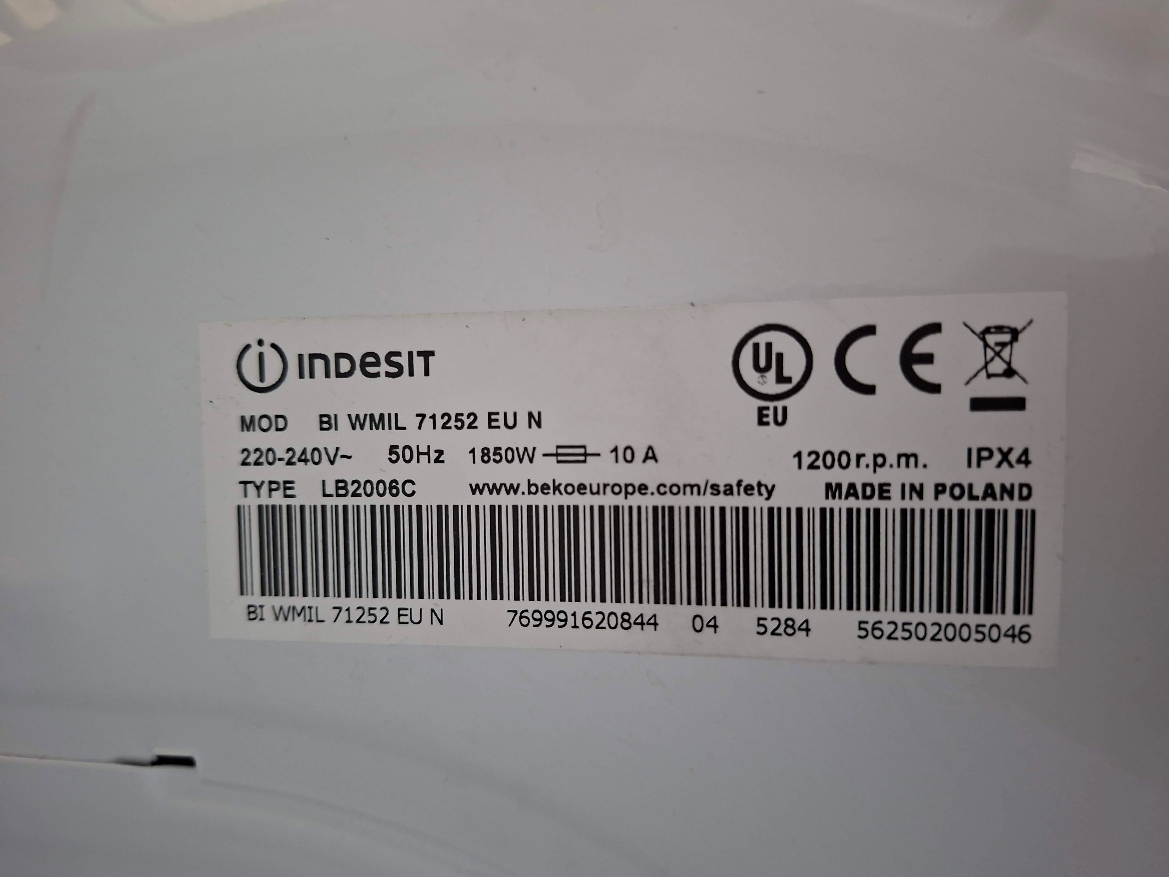 Ugradna Veš mašina Indesit BI WMIL 71252 EU N, 7kg