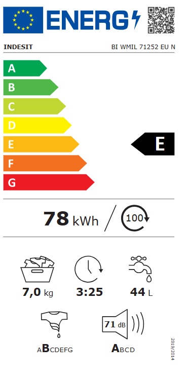 Ugradna Veš mašina Indesit BI WMIL 71252 EU N, 7kg