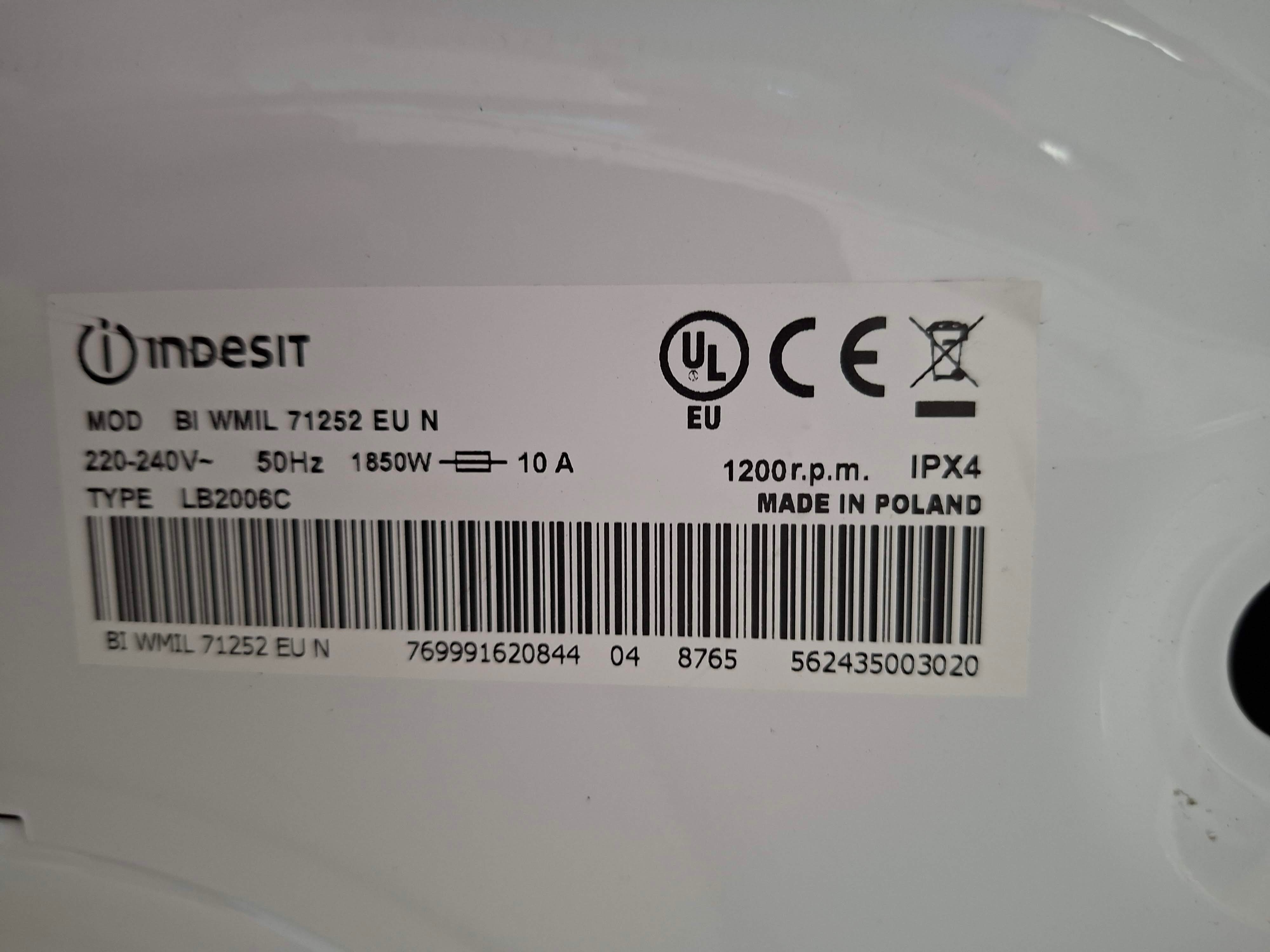 Ugradna Veš mašina Indesit BI WMIL 71252 EU N, 7kg