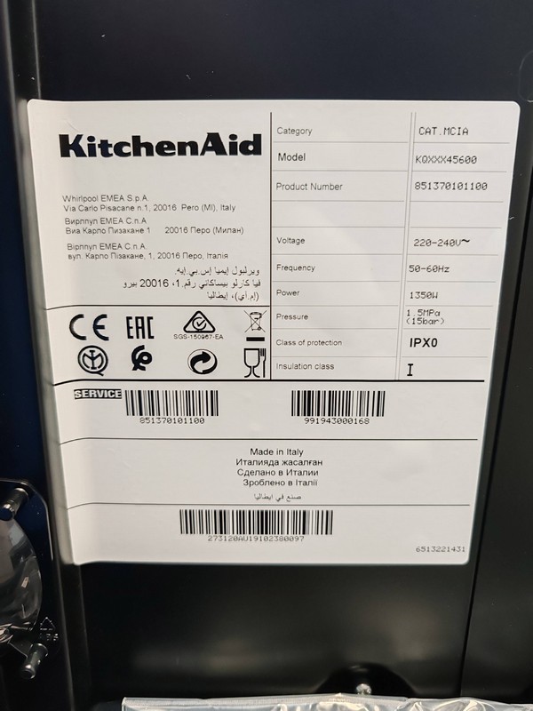 Ugradni aparat za kafu KitchenAid KQXXX 45600