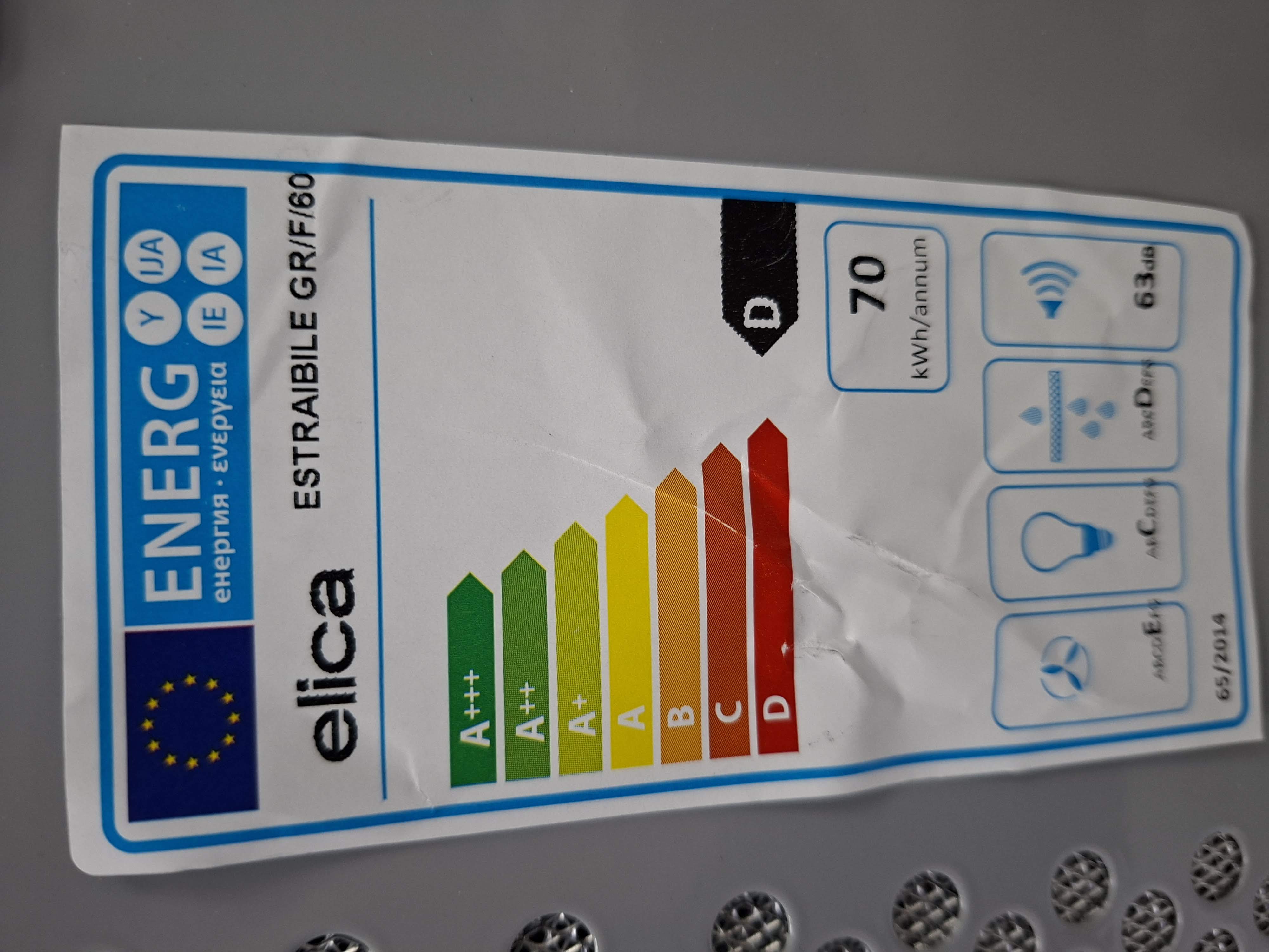 Ugradni Aspirator Elica ESTRAIBILE GR/F/60 , 60 cm.