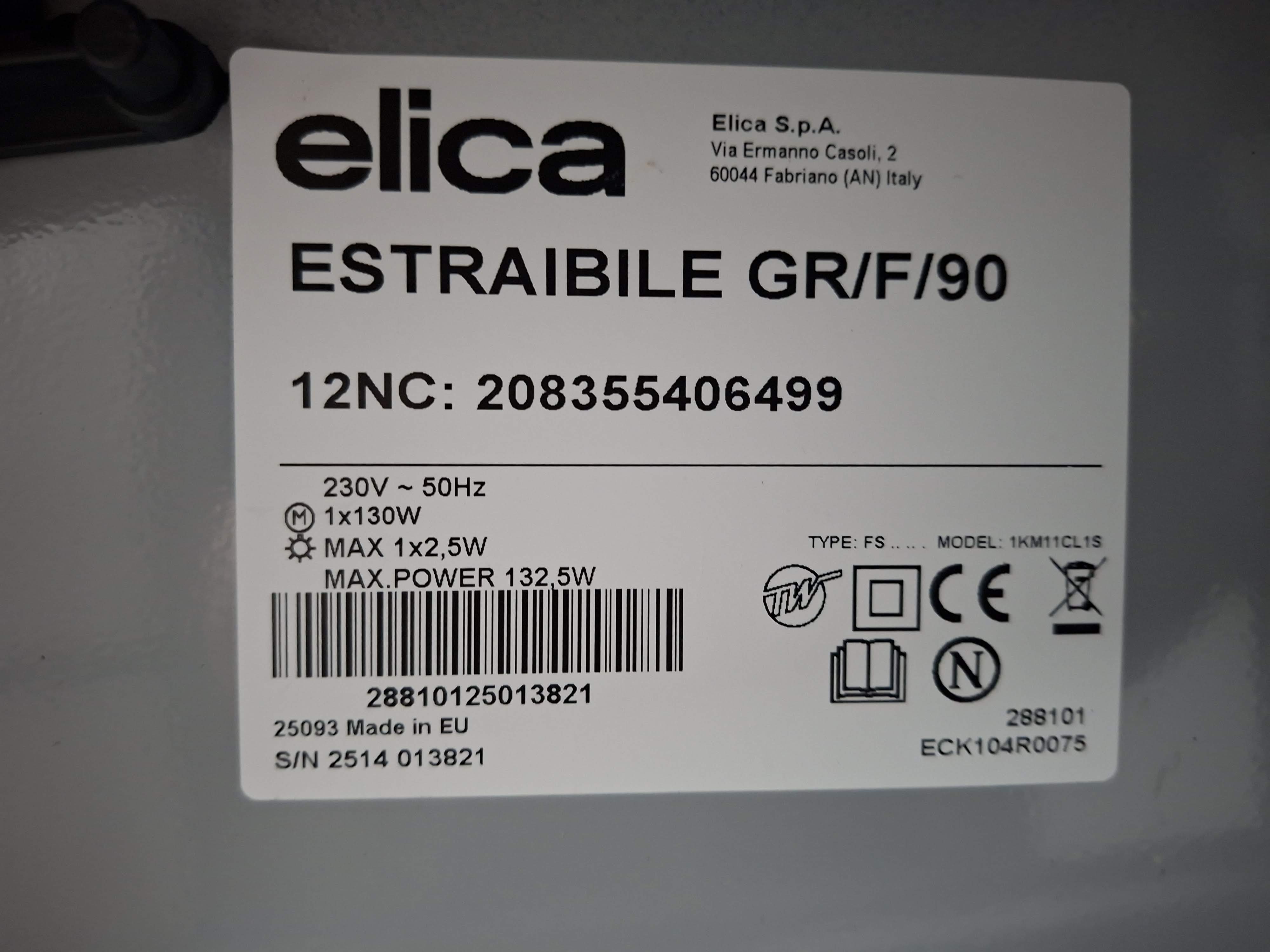 Ugradni Aspirator Elica ESTRAIBILE GR/F/90 (2) , 90 cm.