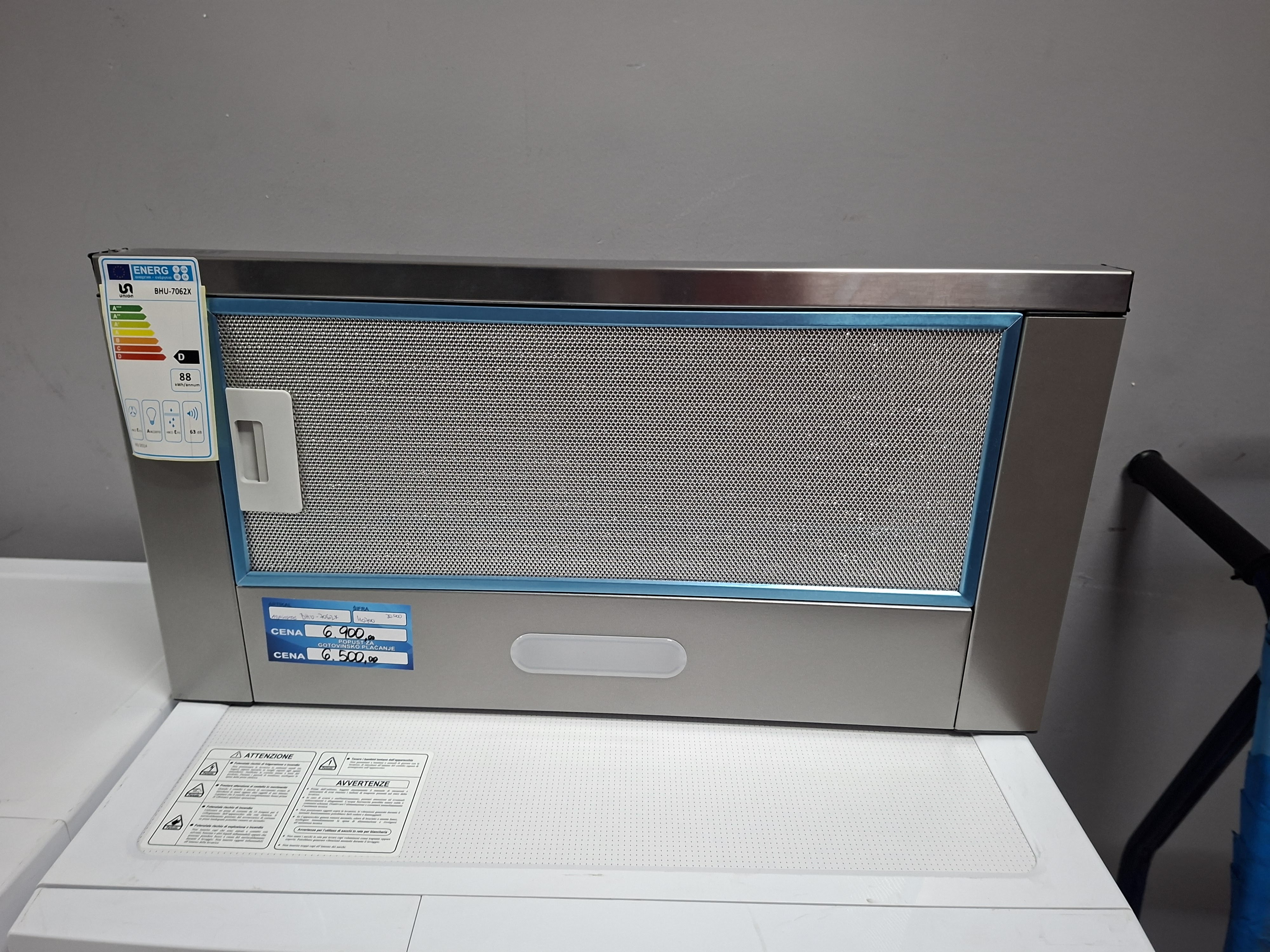 Ugradni Aspirator Union BHU-7062X , 60 cm.