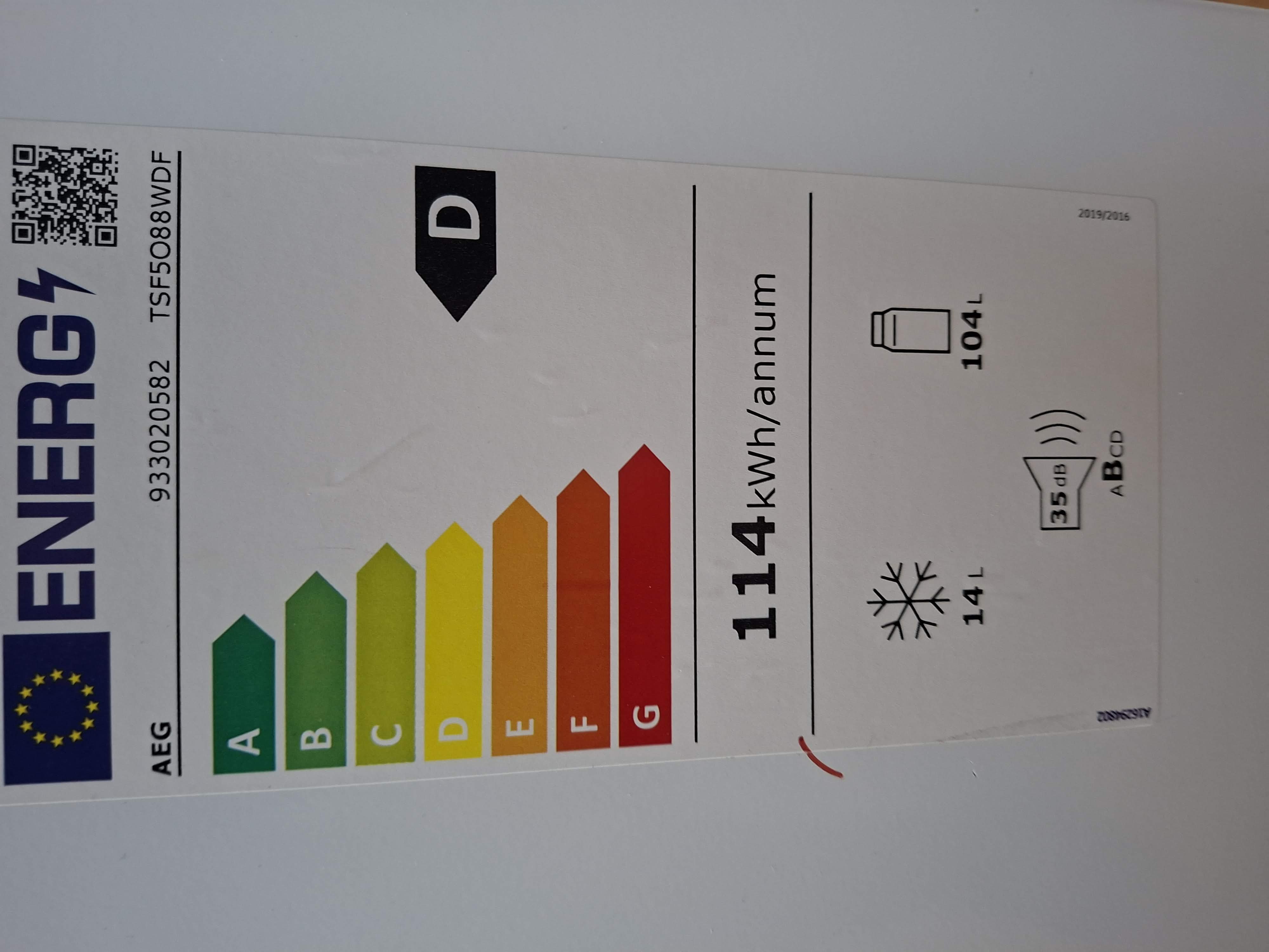 Ugradni Frižider Aeg TSF5O88WDF , 88 cm.