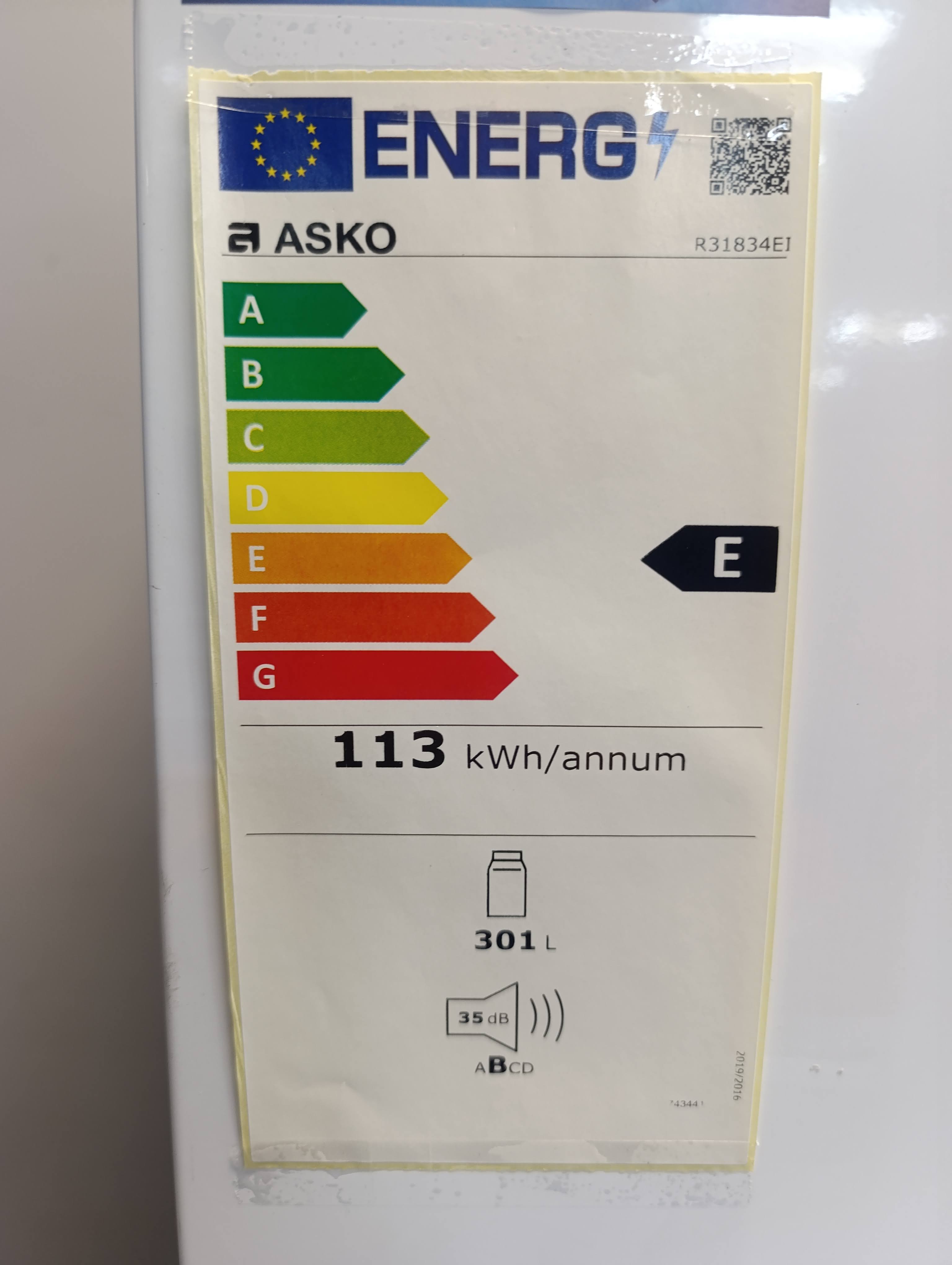 Ugradni frižider Asko R31834EI, 177cm
