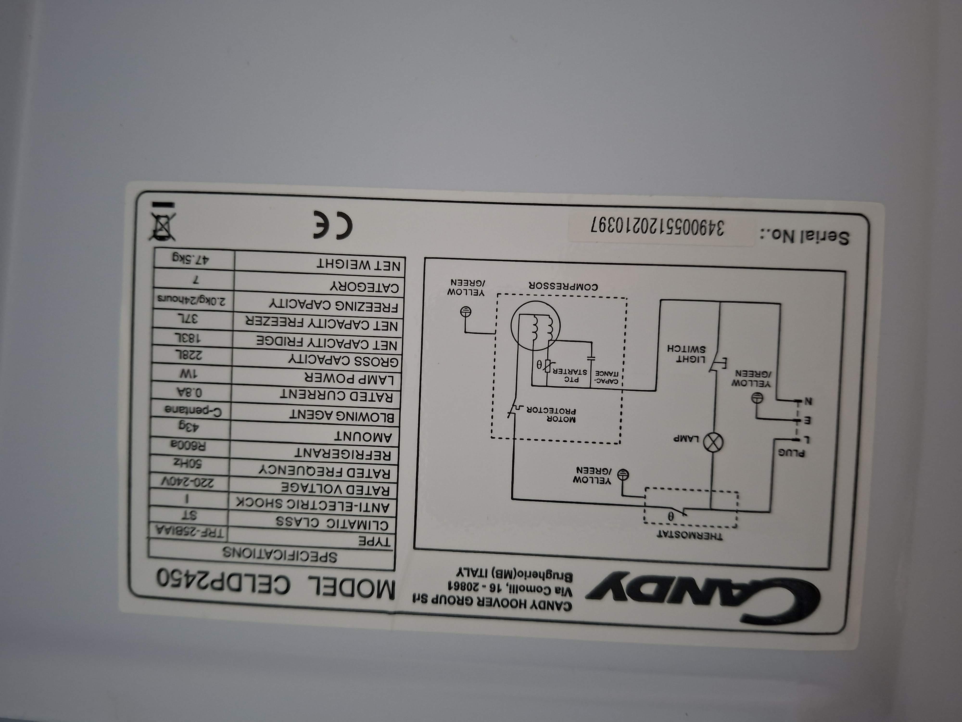 Ugradni Frižider Candy CELDP2450, 144 cm.