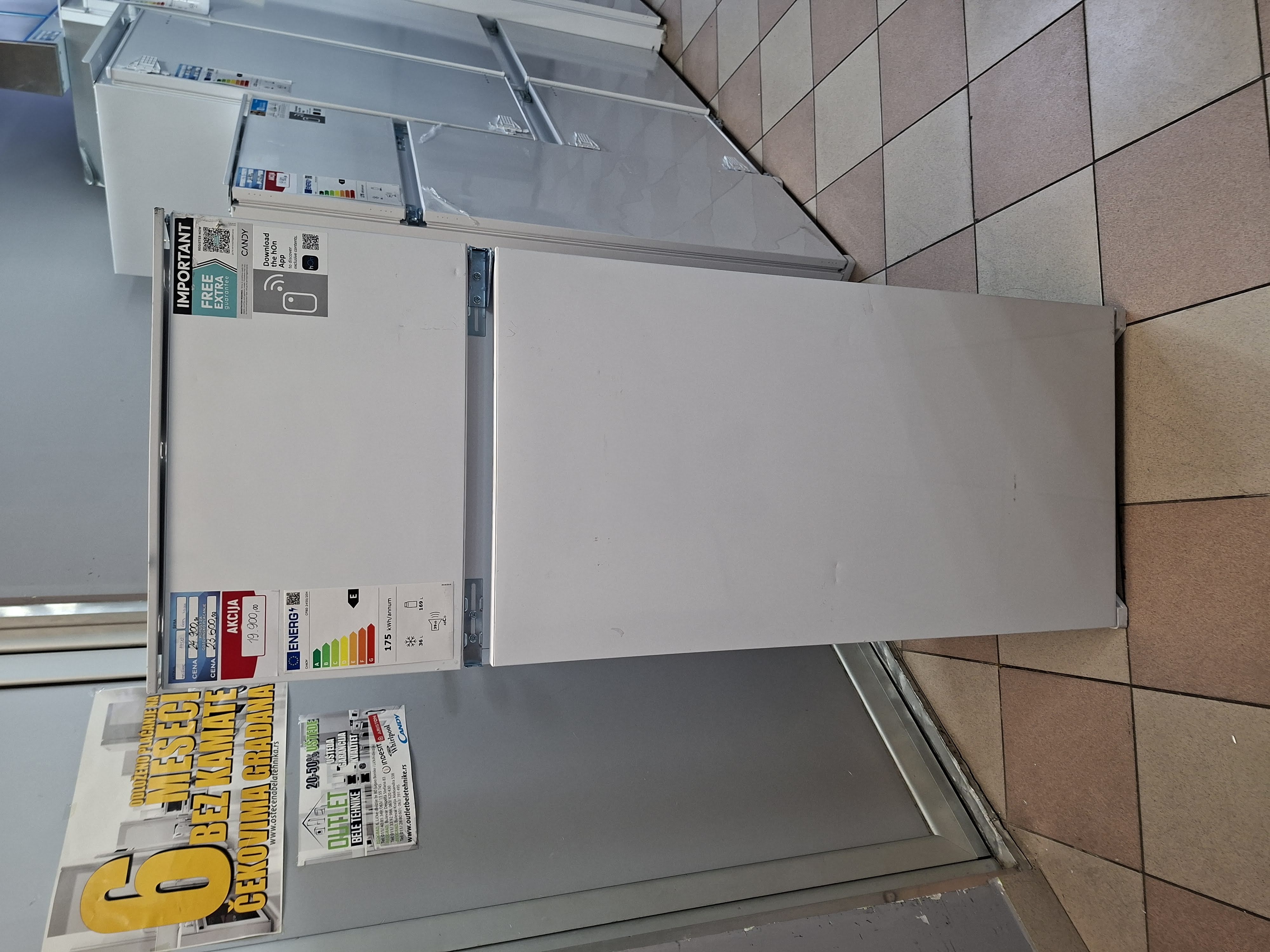 Ugradni frižider Candy CFBD 2450/2EH , 144cm