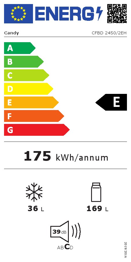 Ugradni frižider Candy CFBD 2450/2EH, 144cm