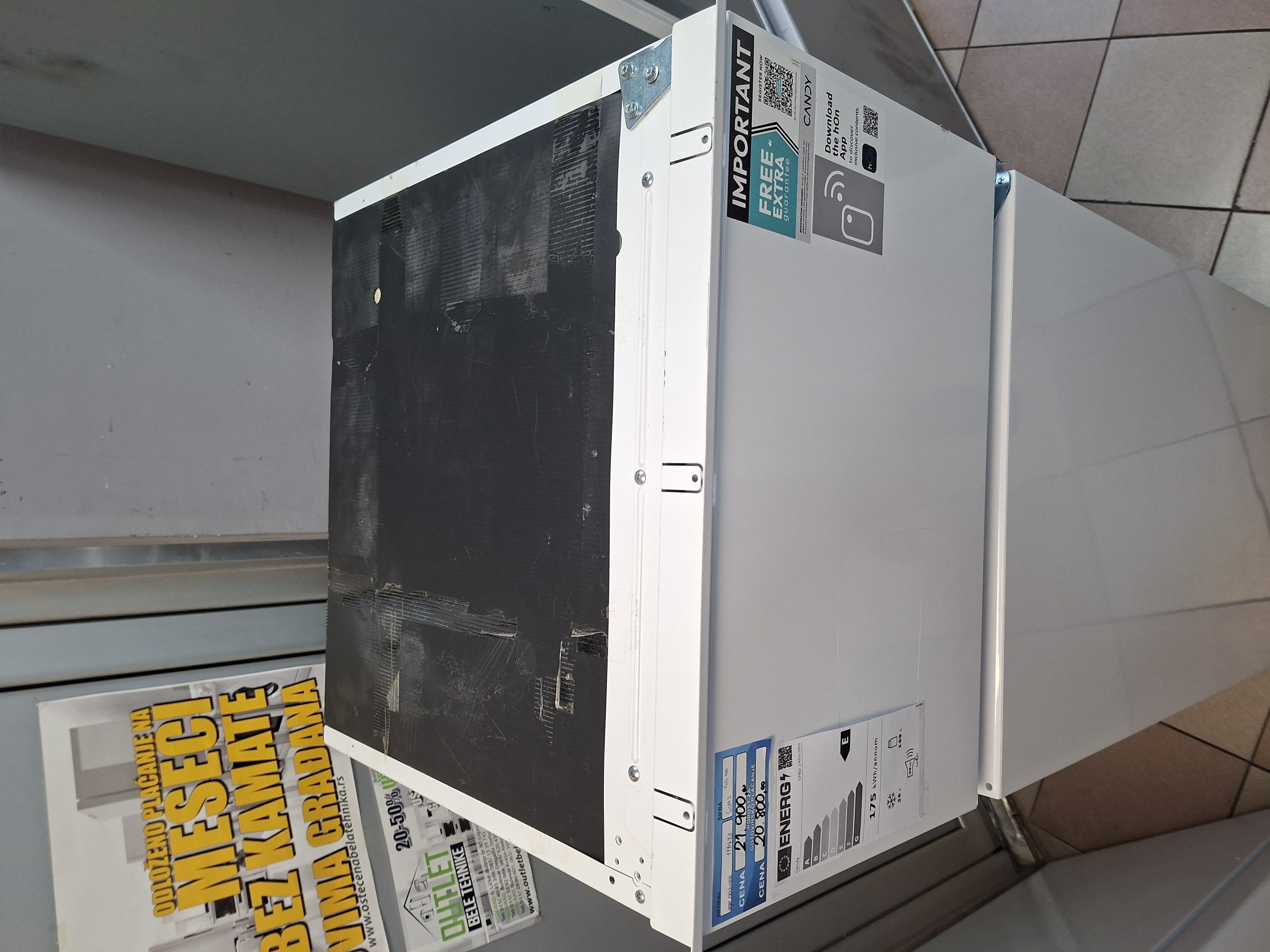 Ugradni frižider Candy CFBD 2450/2EH, 144cm