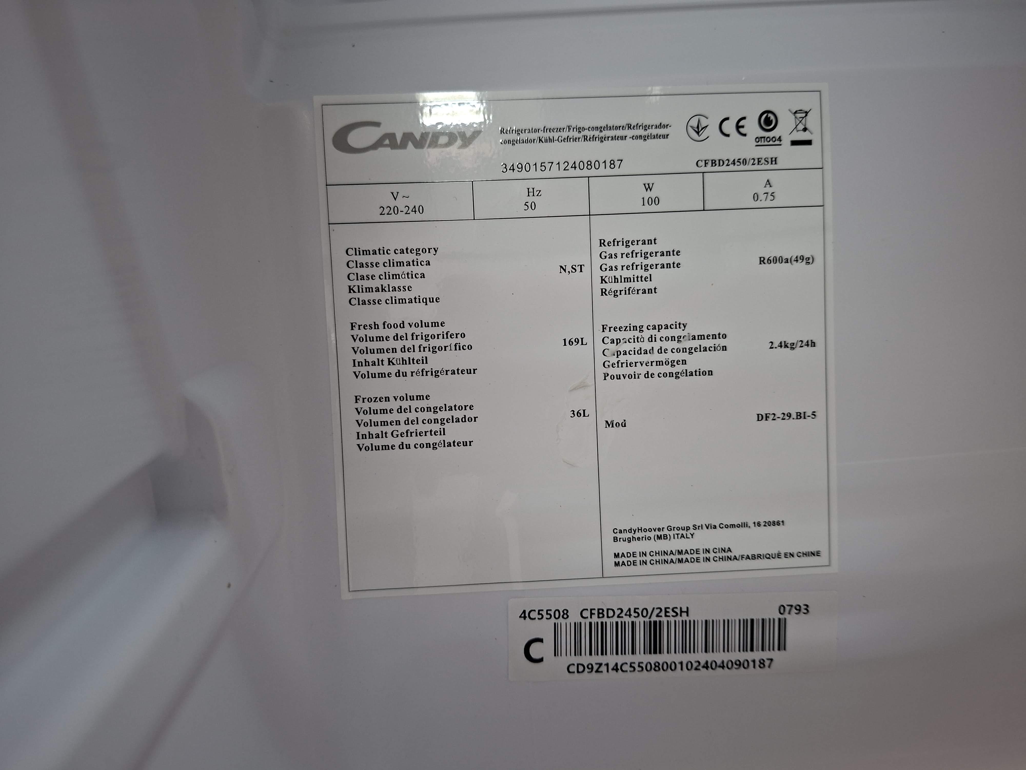 Ugradni frižider Candy CFBD 2450/2ESH , 144cm