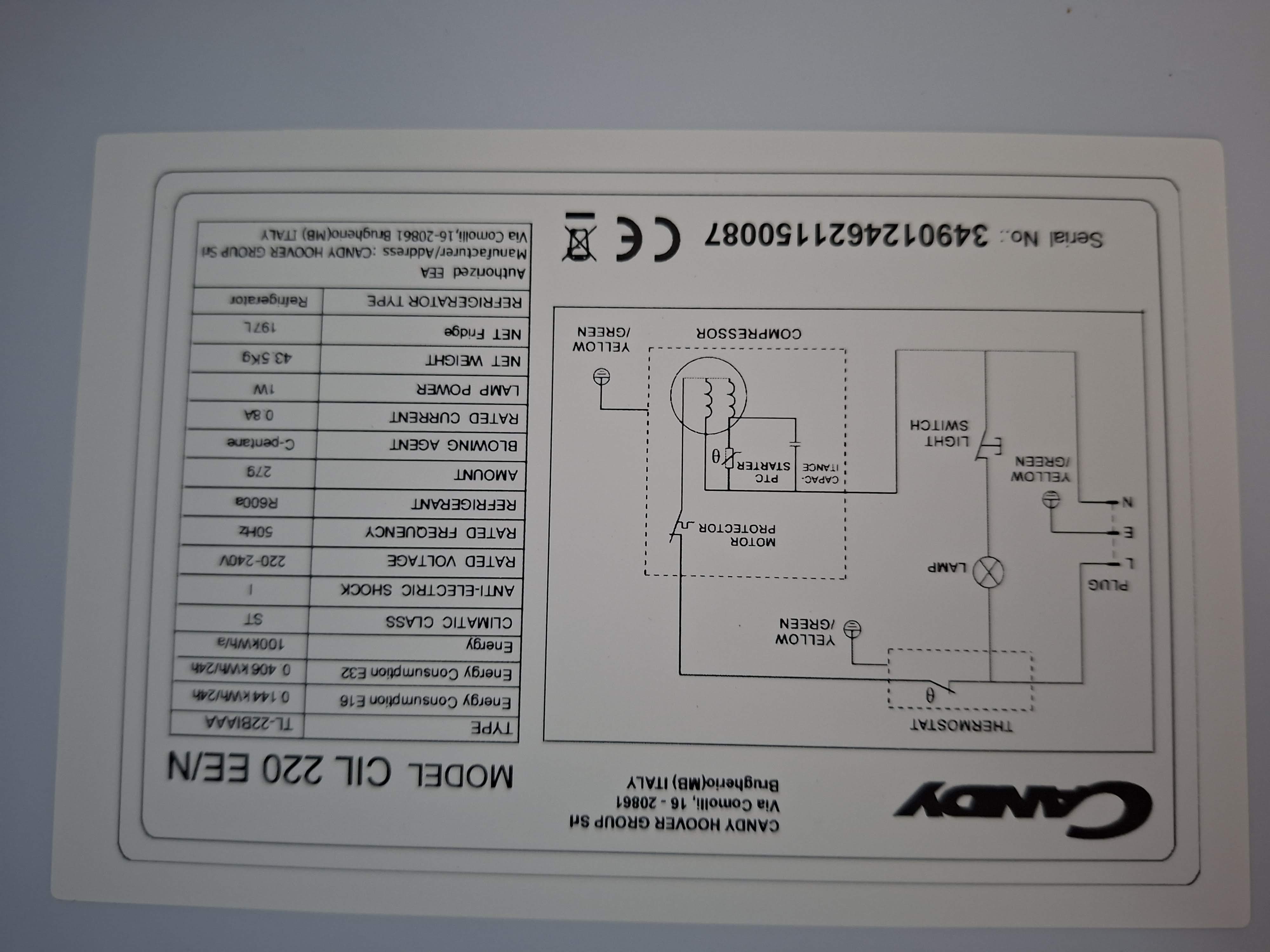 Ugradni frižider Candy CIL 220 NE/N, 122 cm
