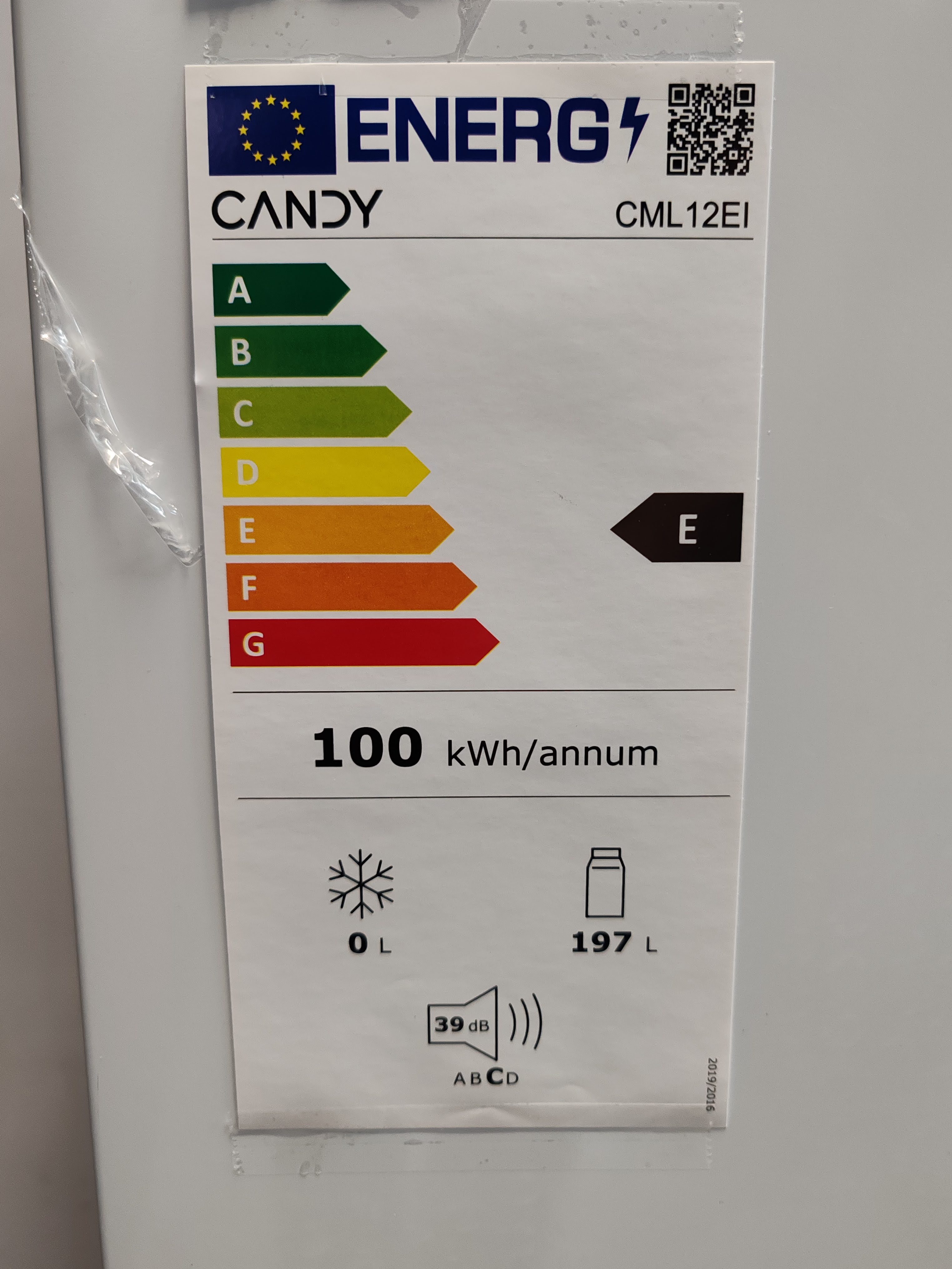 Ugradni frižider Candy CML12EI, 122 cm