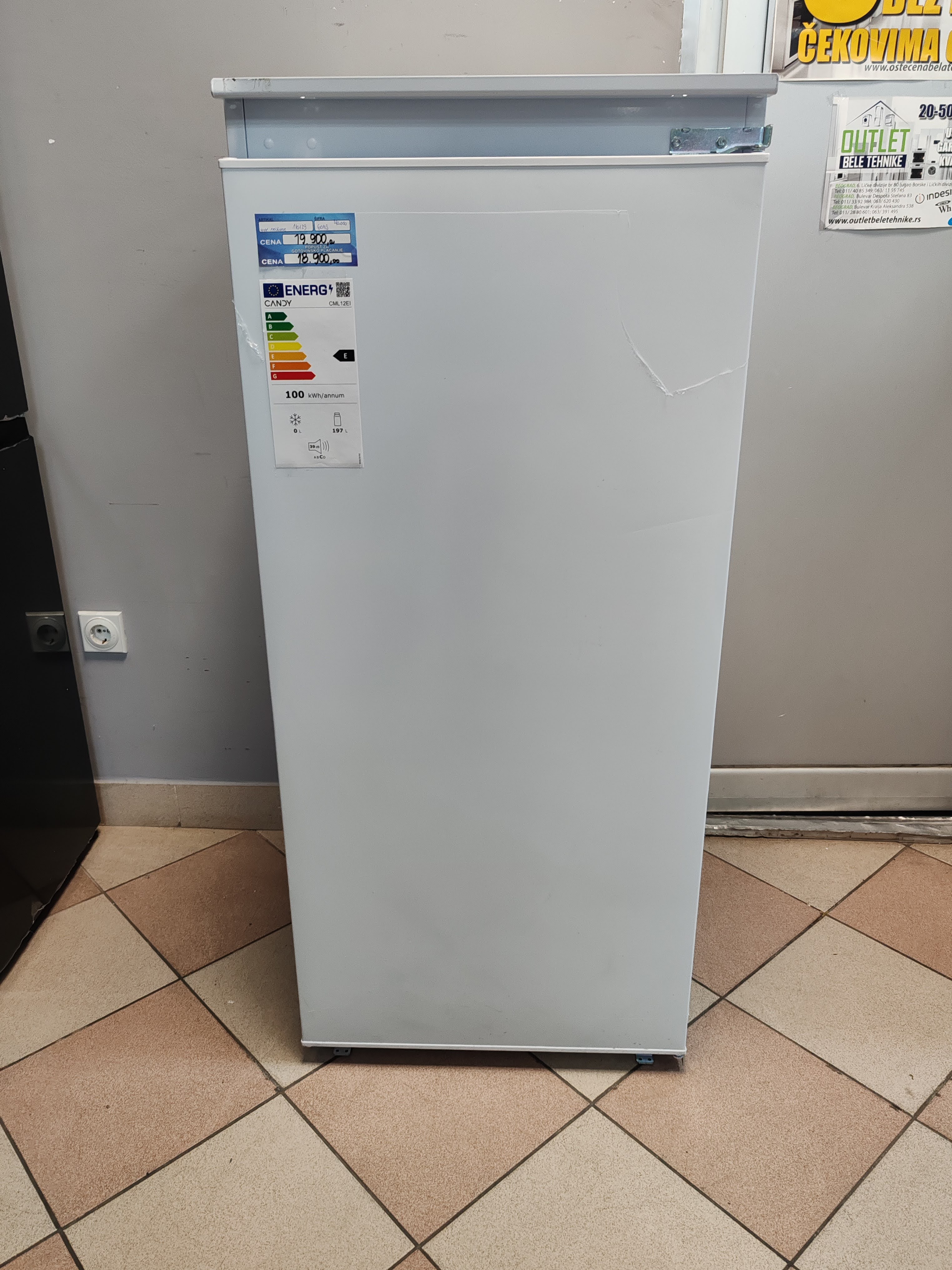 Ugradni frižider Candy CML12EI, 122 cm