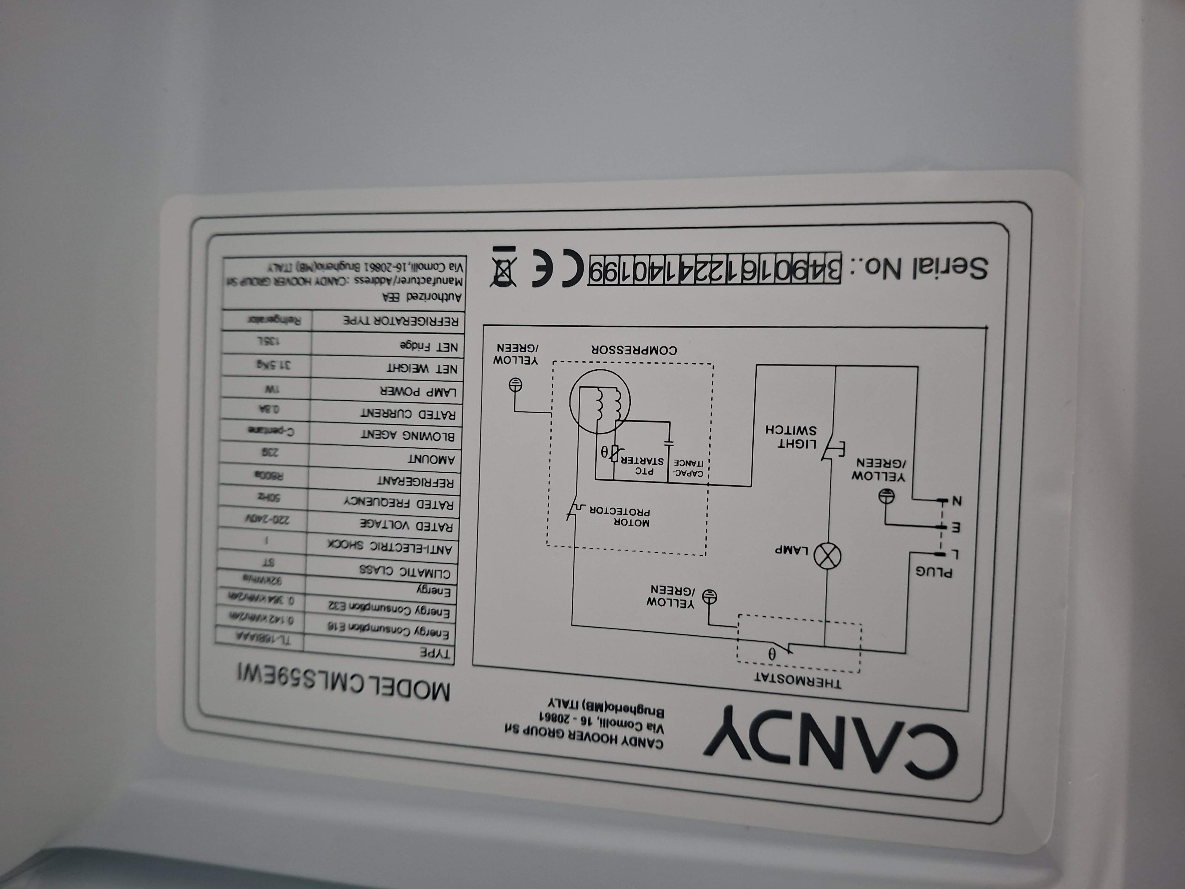 Ugradni frižider Candy CMLS59EWI, 87cm