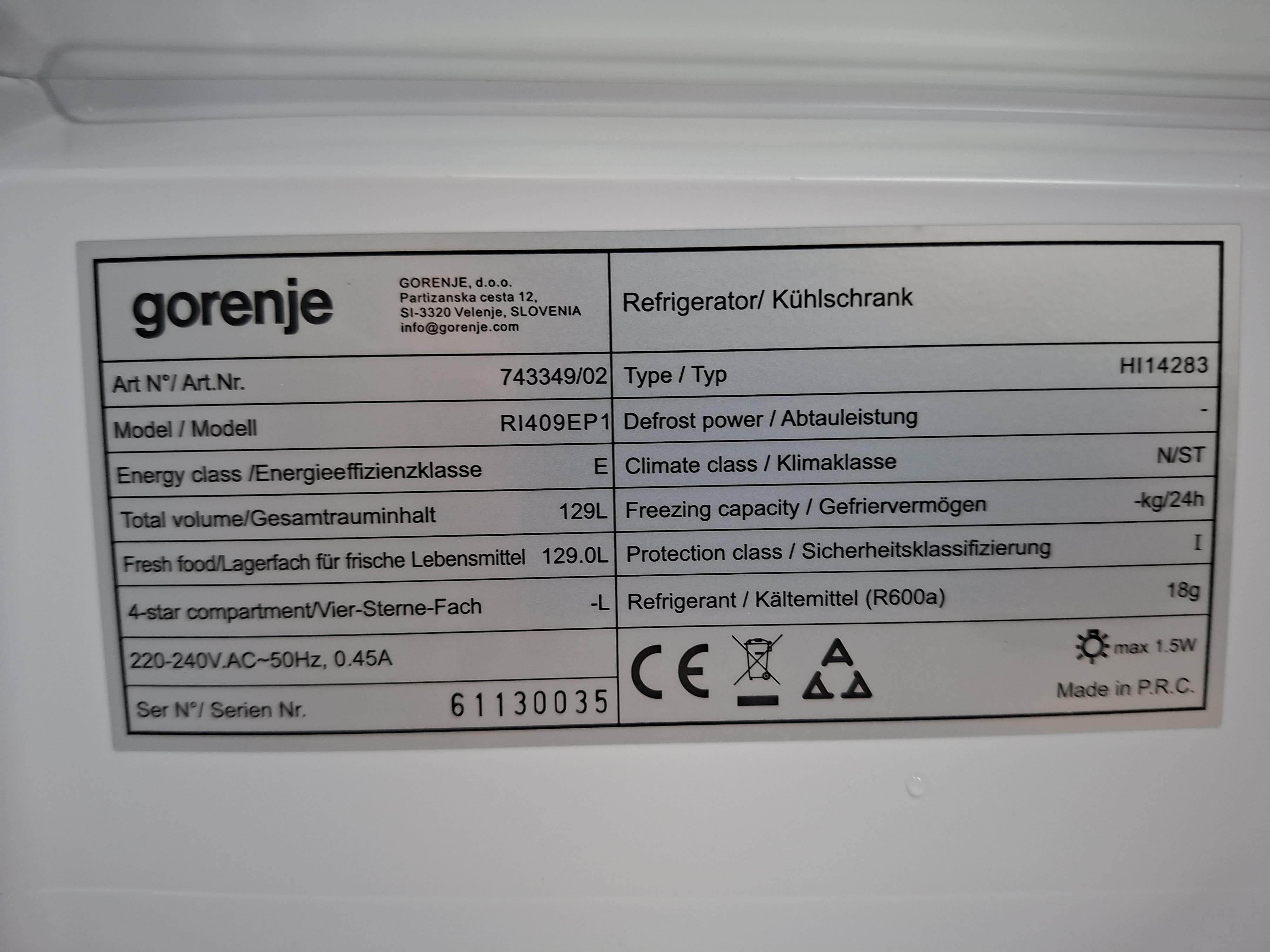 Ugradni frižider Gorenje RI409EP1 , 88 cm.