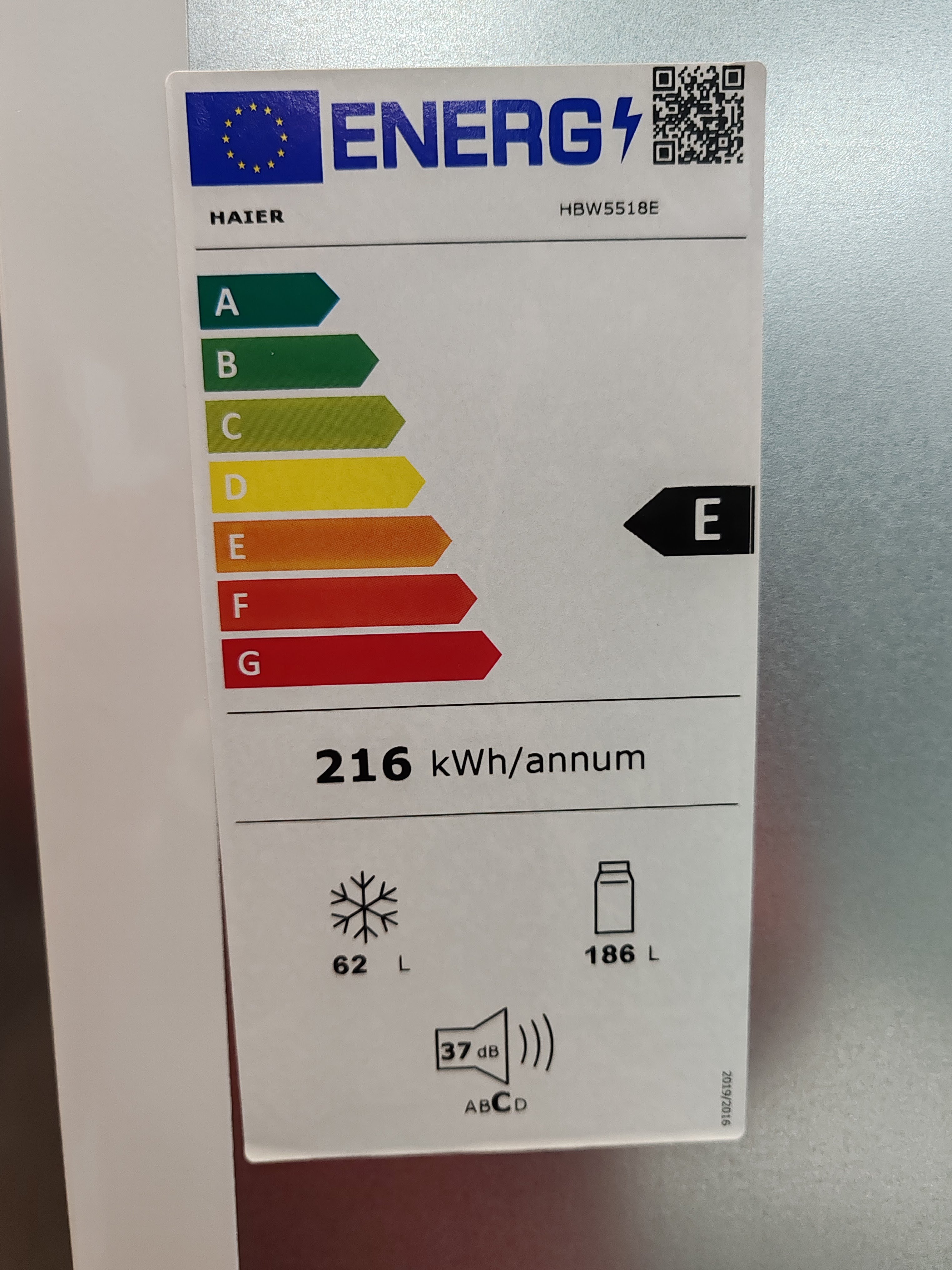 Ugradni Frižider Haier HBW5518E , 177 cm. No Frost