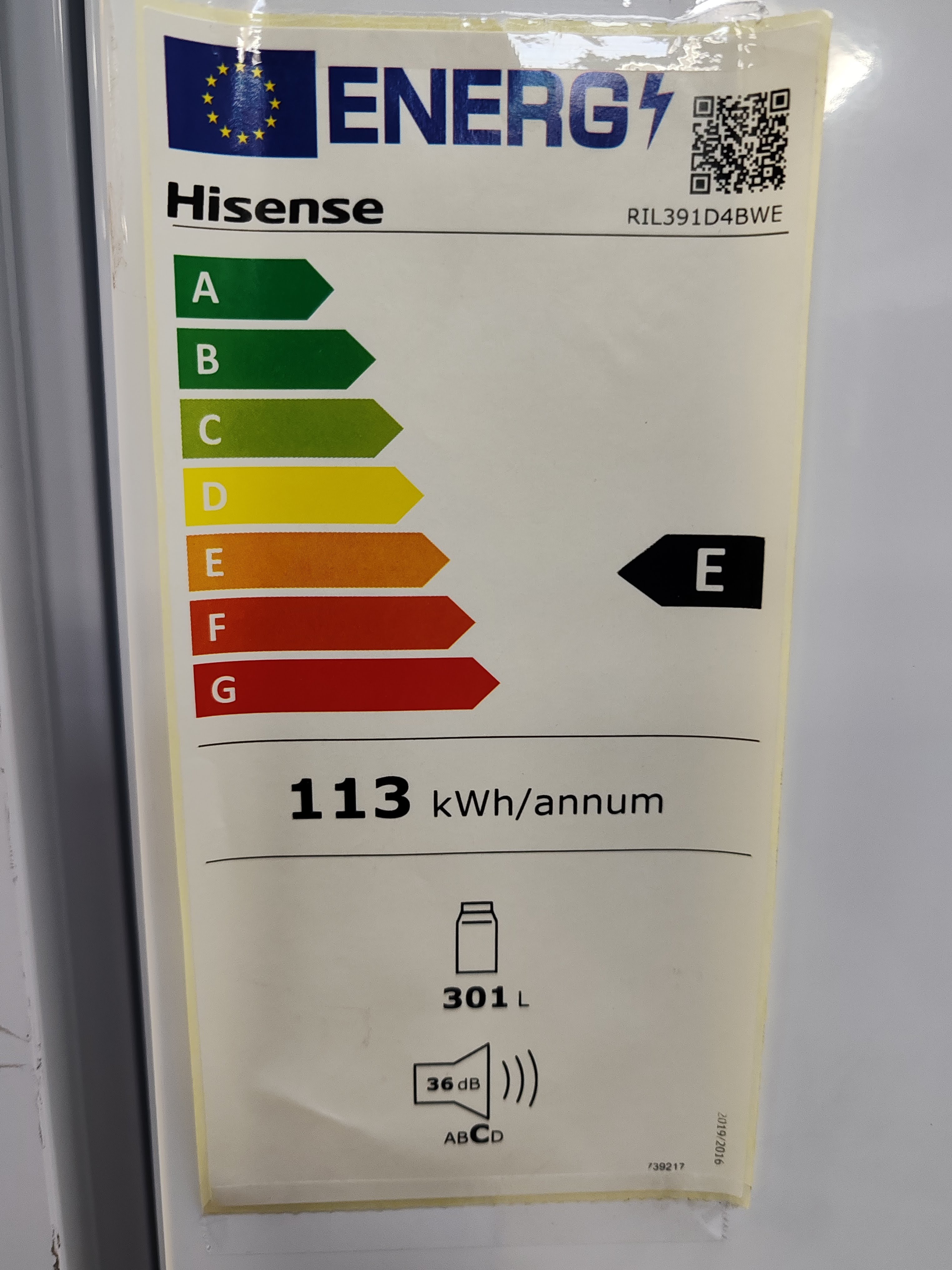 Ugradni Frižider Hisense RIL391D4BWE , 177 cm