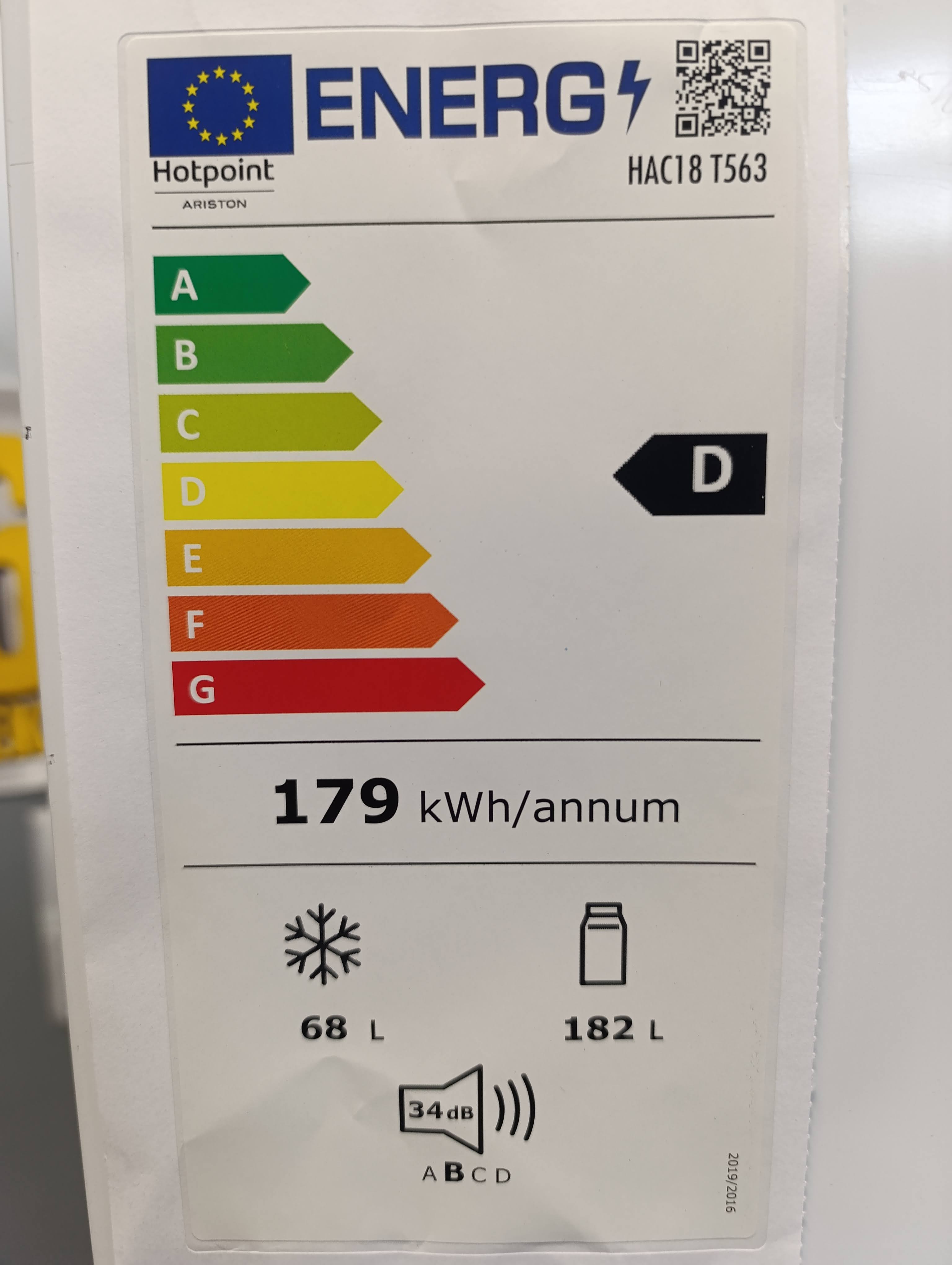 Ugradni frižider Hotpoint Ariston  HAC18 T563 , 177 cm.