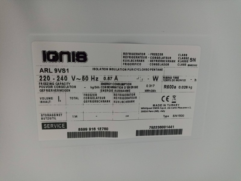 Ignis Arl 702 1 Lh Kühlt Nicht Ugradni Frižider Ignis ARL 9VS1 , 88 cm., | OUTLET BELE TEHNIKE