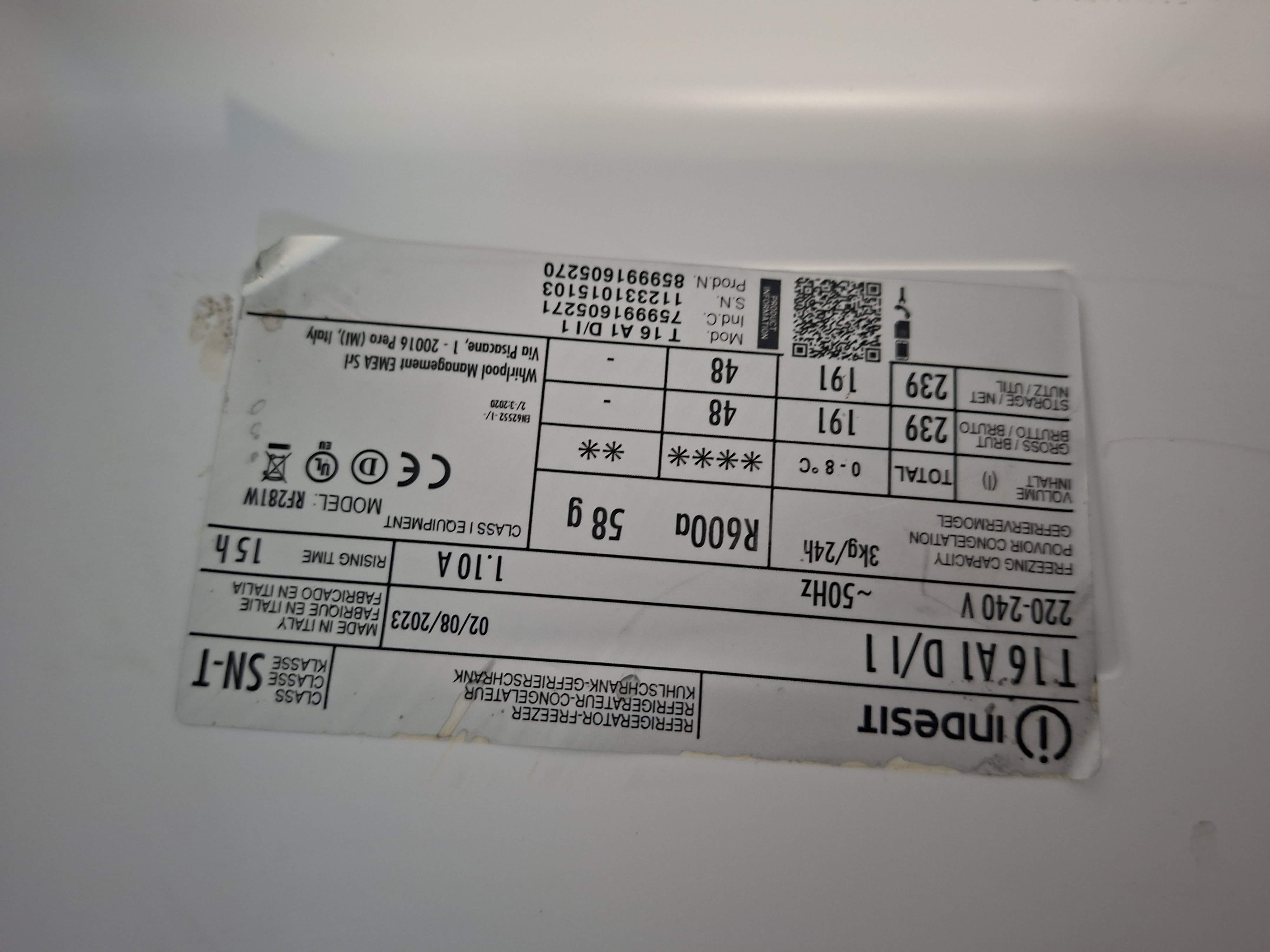 Ugradni Frižider Indesit T 16 A1 D/I 1 , 158cm