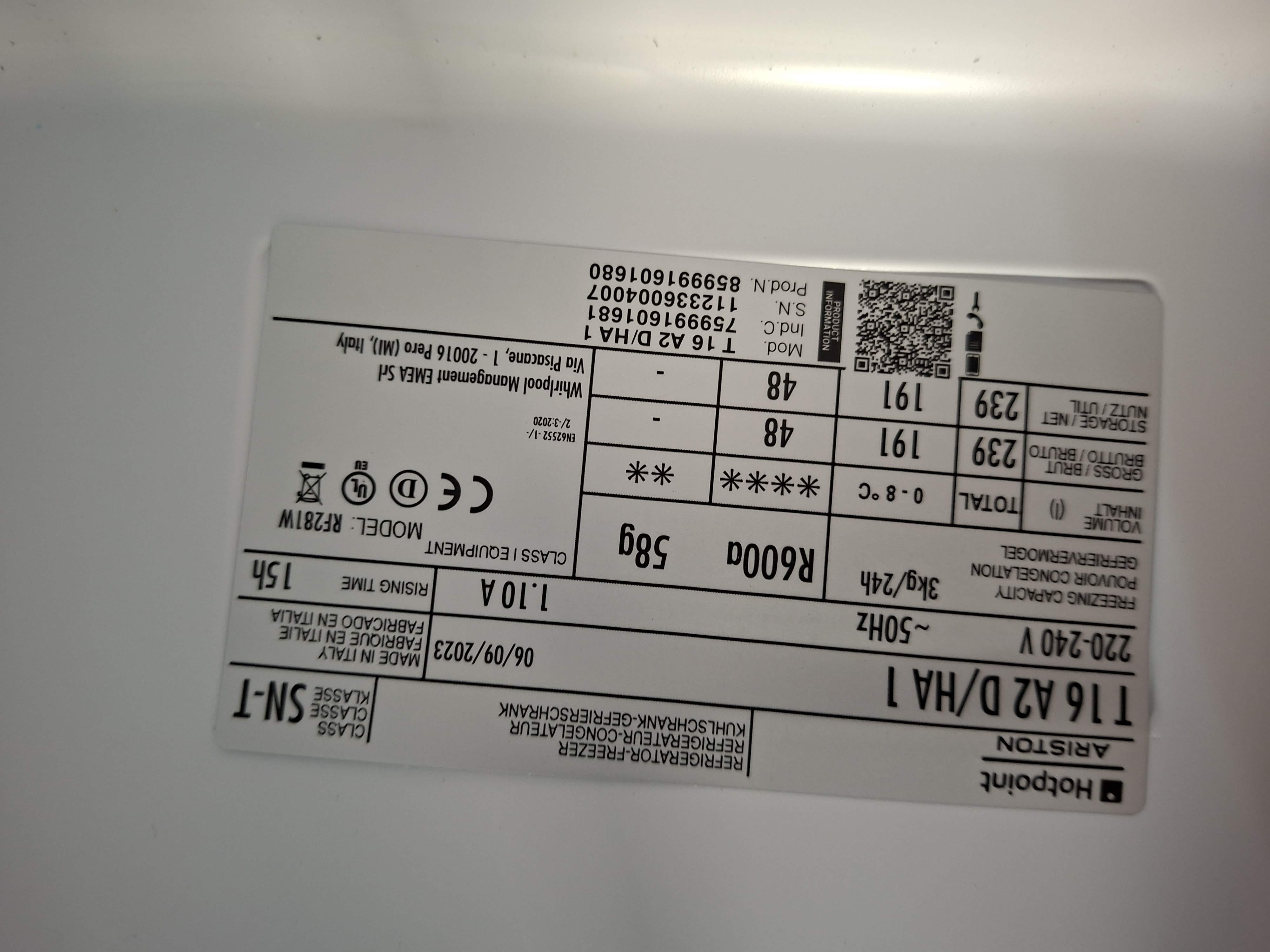 Ugradni Frižider Indesit T 16 A2 D/HA 1 , 158cm