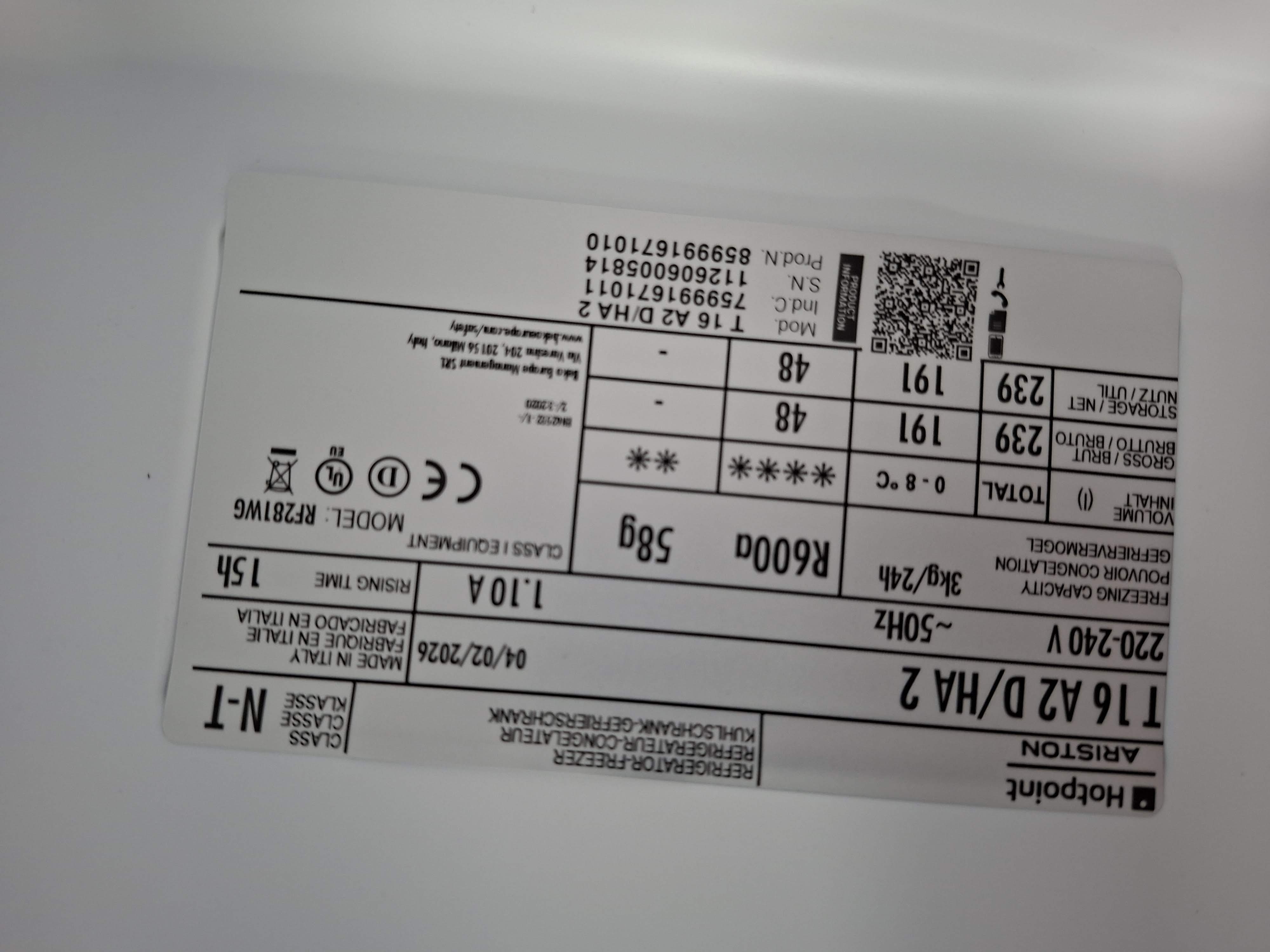 Ugradni Frižider Indesit T 16 A2 D/HA 2 , 158cm