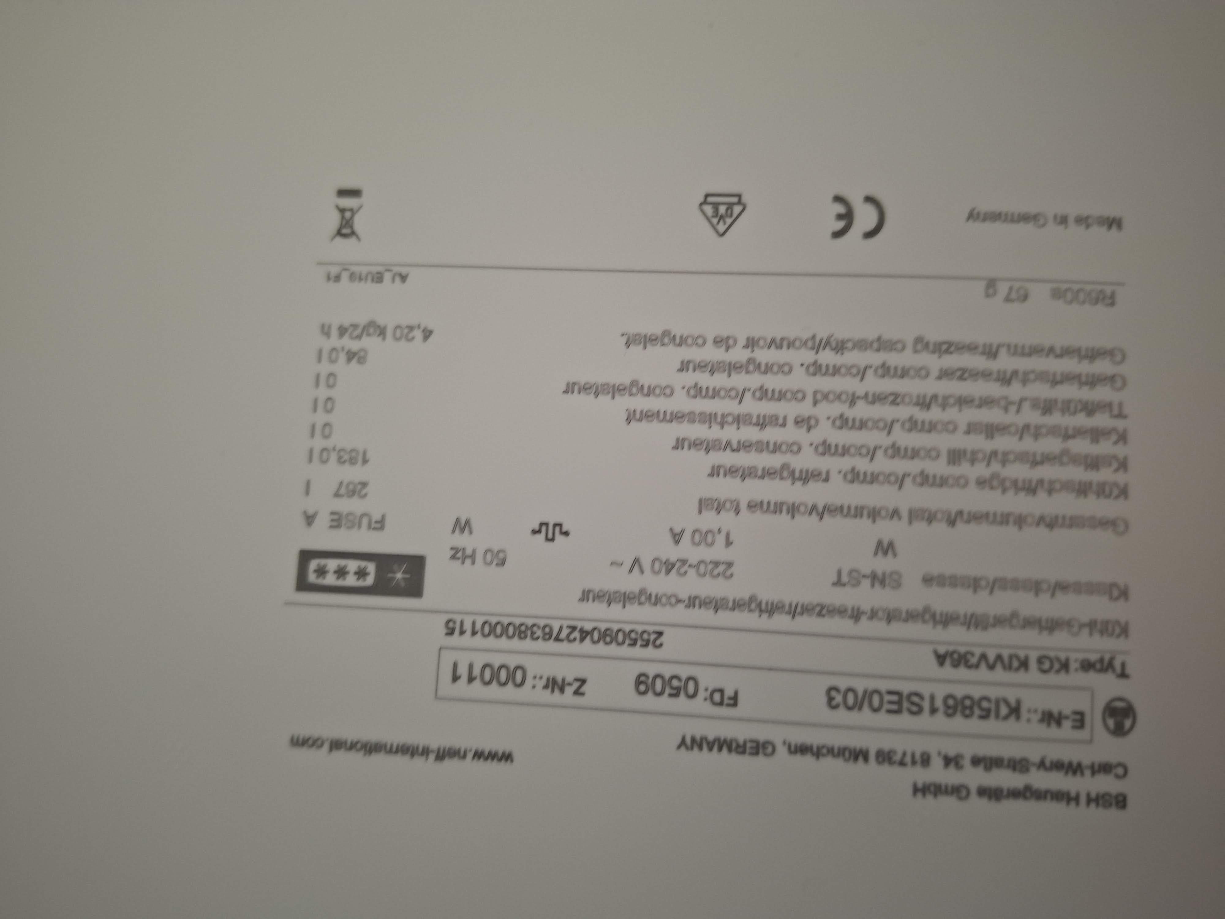 Ugradni Frižider NEFF KI5861SE0 , 177 cm.