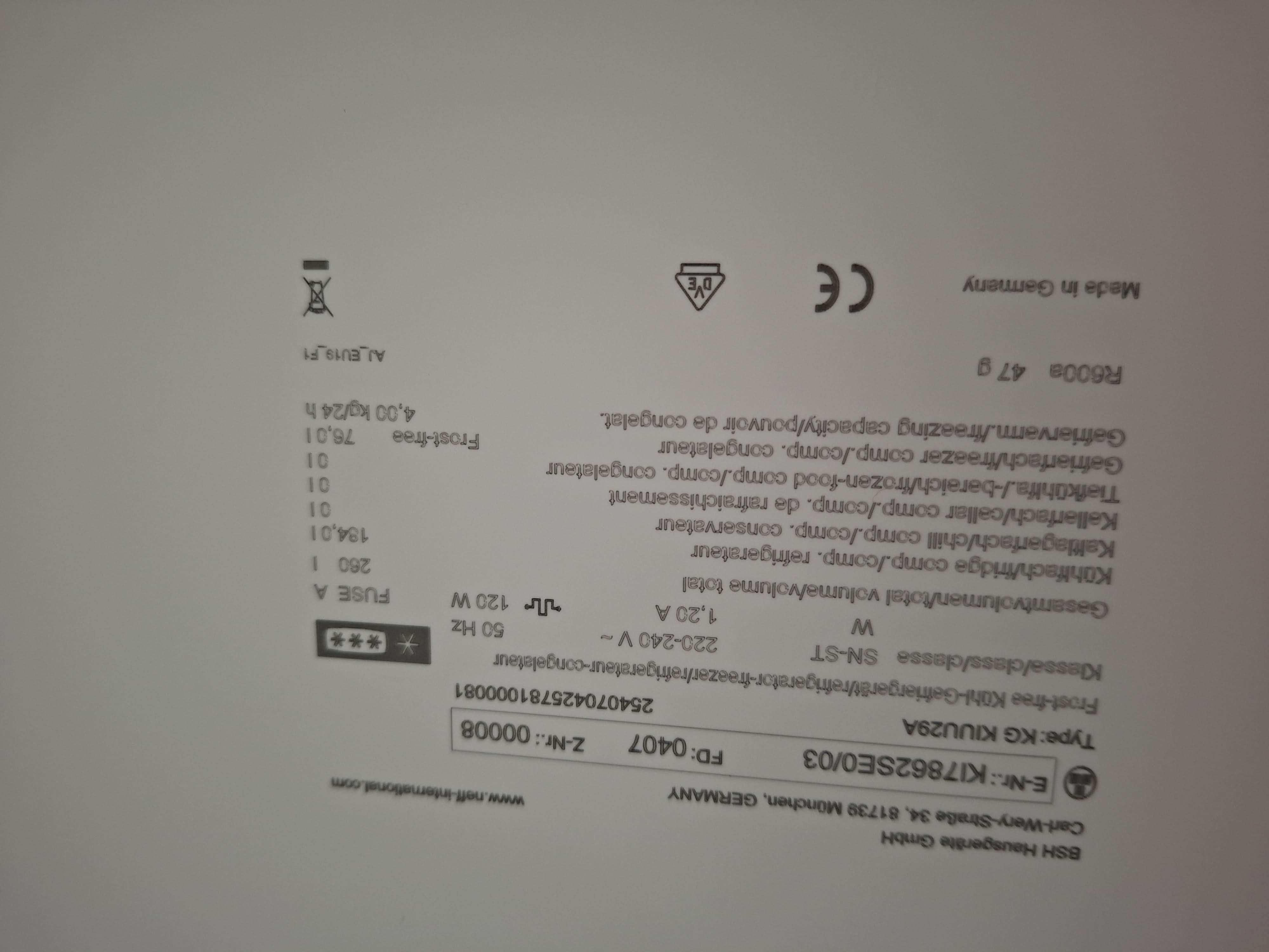 Ugradni Frižider NEFF KI7862SE0 , 177 cm.