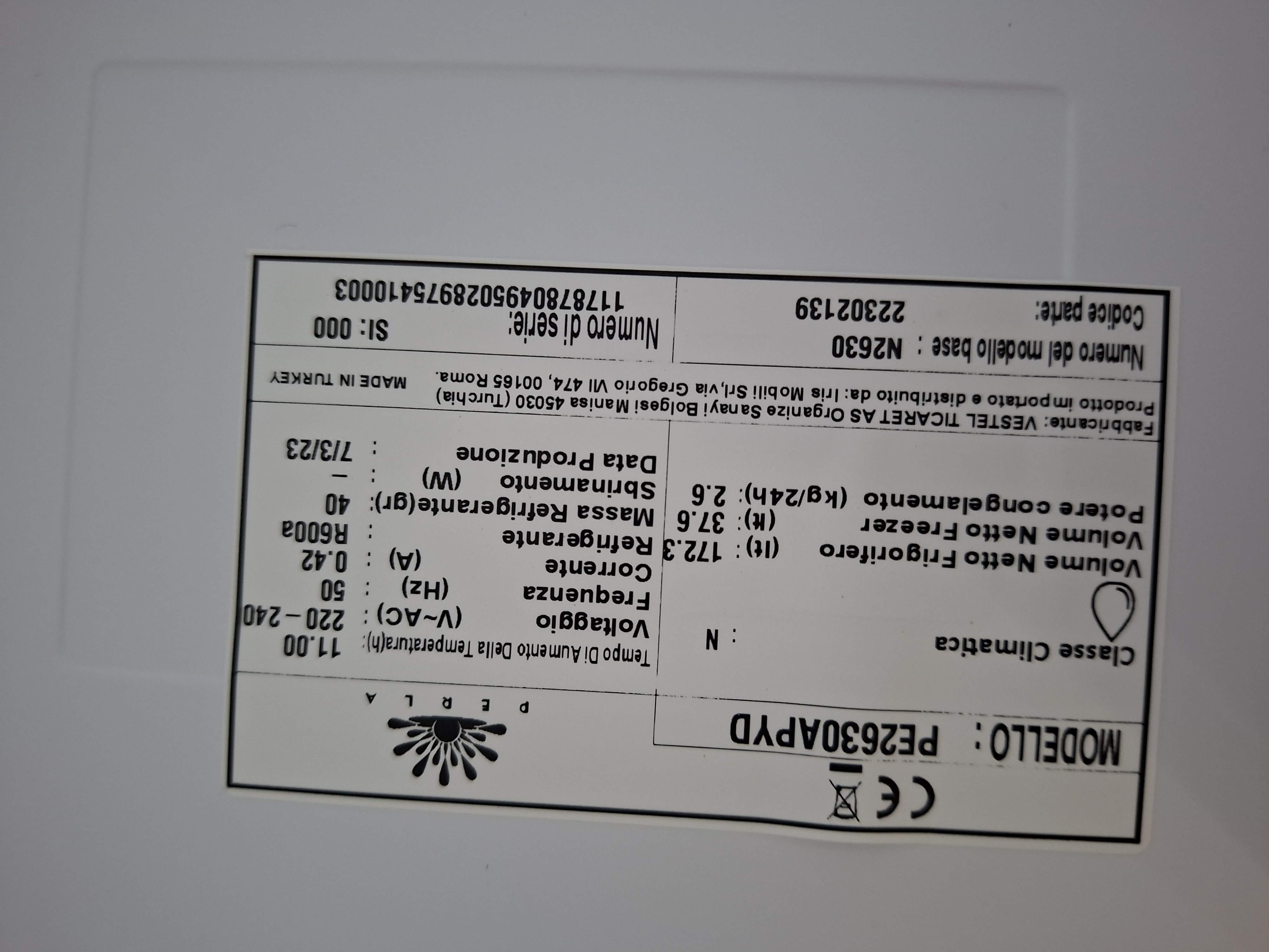 Ugradni Frižider Perla PE2630APYD (3) , 144 cm.