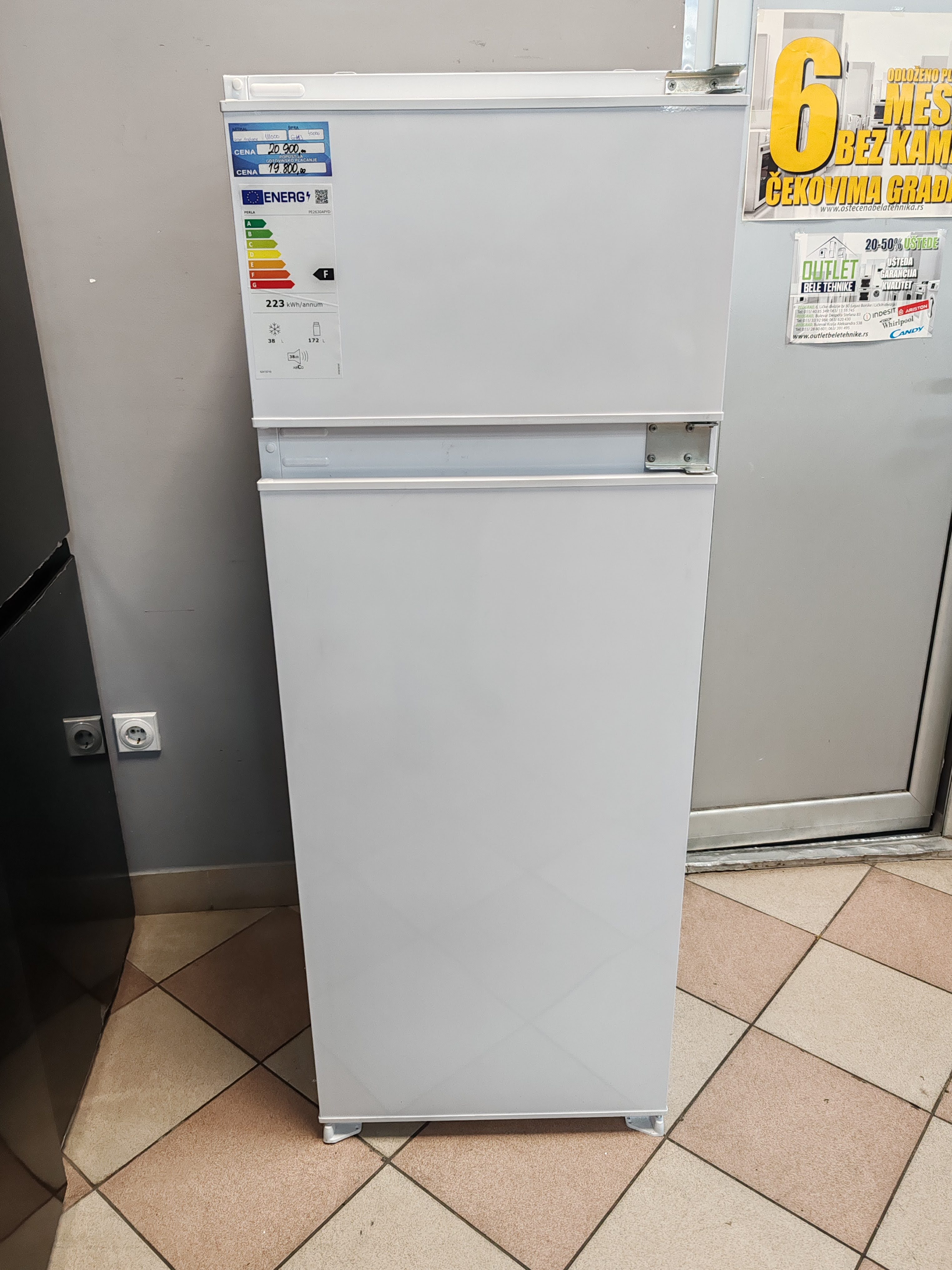 Ugradni Frižider Perla PE2630APYD , 144 cm.