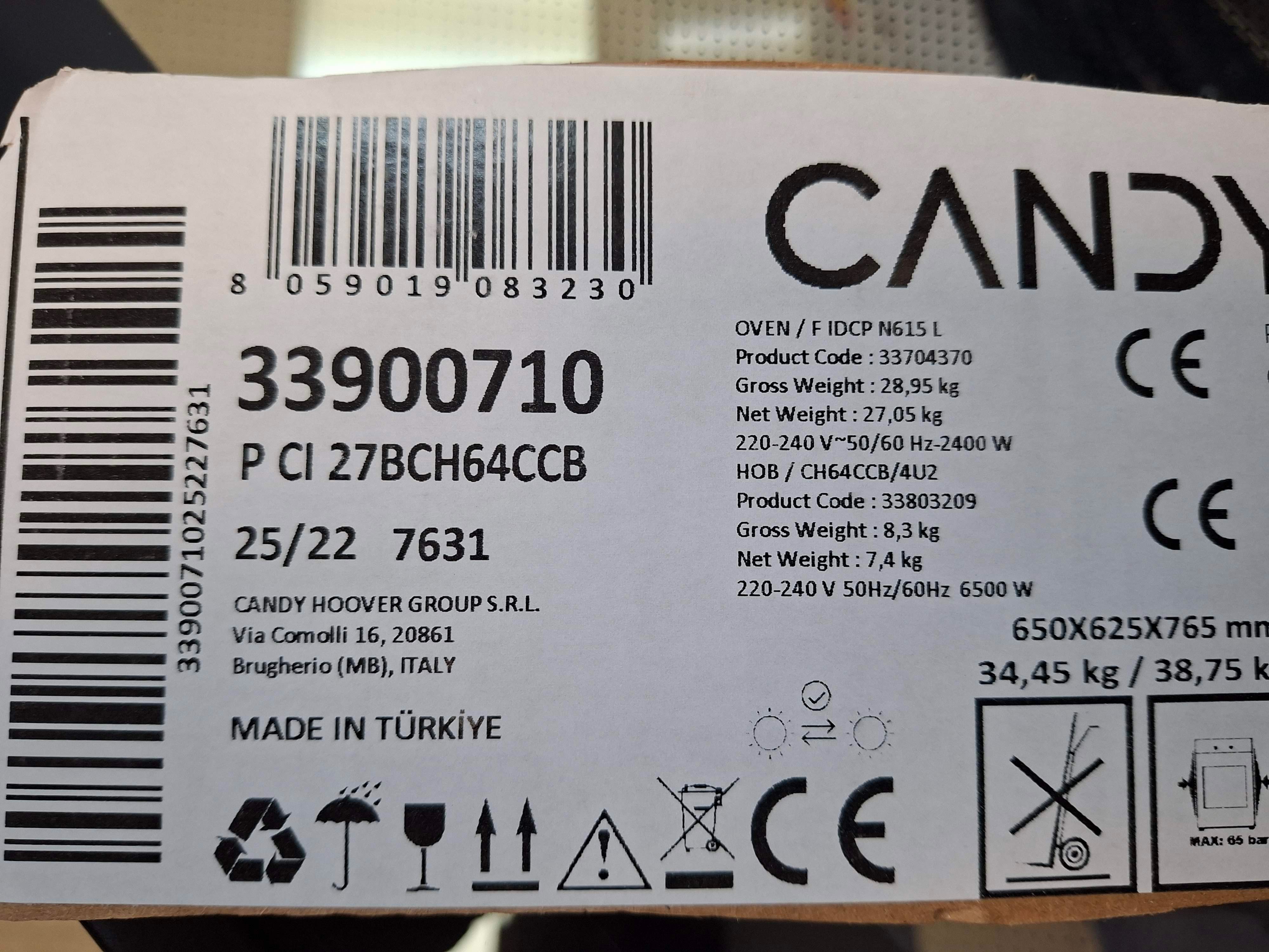 Ugradni set Candy PCI27BCH64CCB