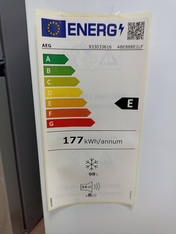 Ugradni Zamrzivač Aeg ABE888E1LF , 98 litara.