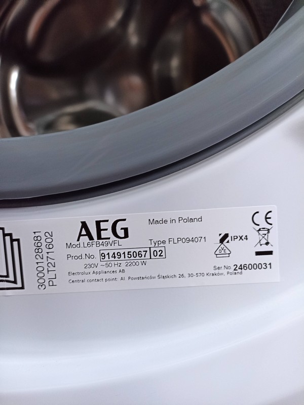Veš mašina AEG L6FB49VFL, 9kg