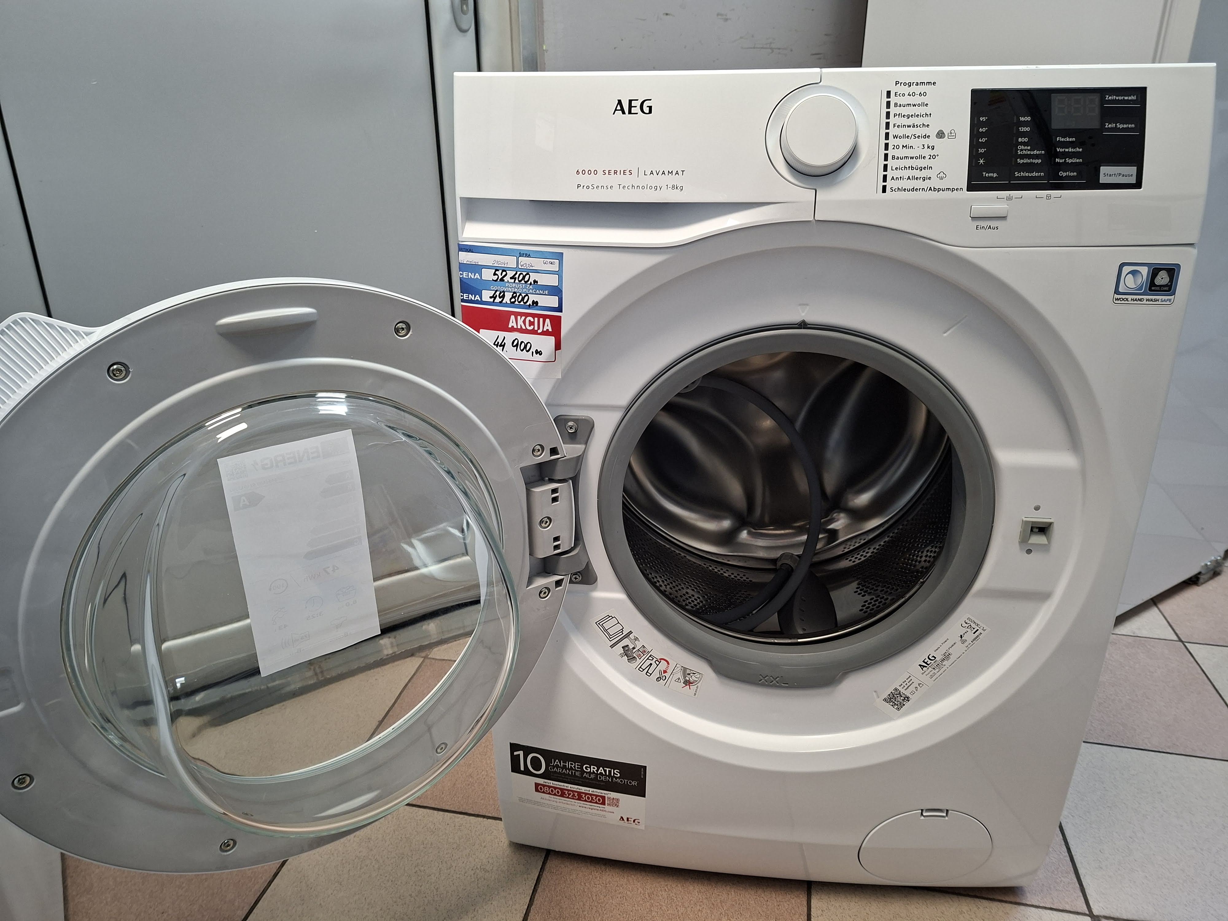 Veš mašina AEG L6FBA51680 , 8 kg.