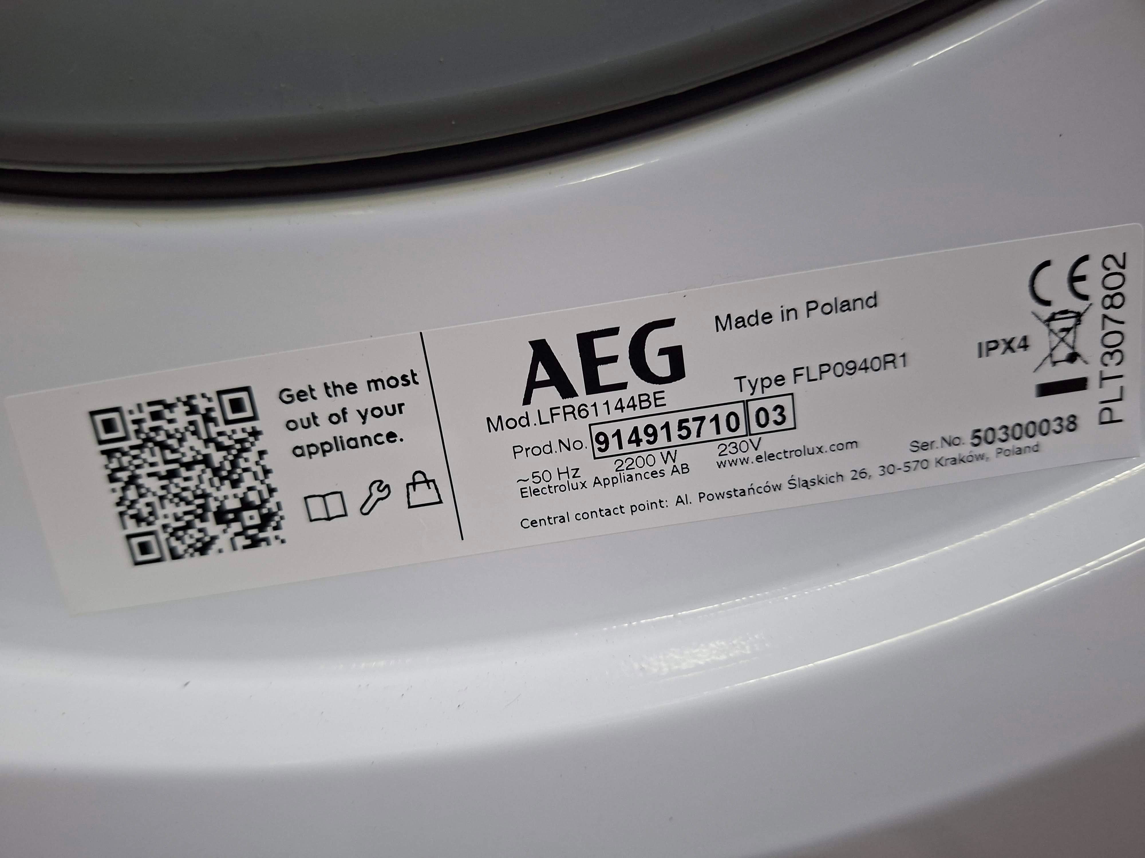 Veš mašina AEG LFR61144BE , 10 kg.