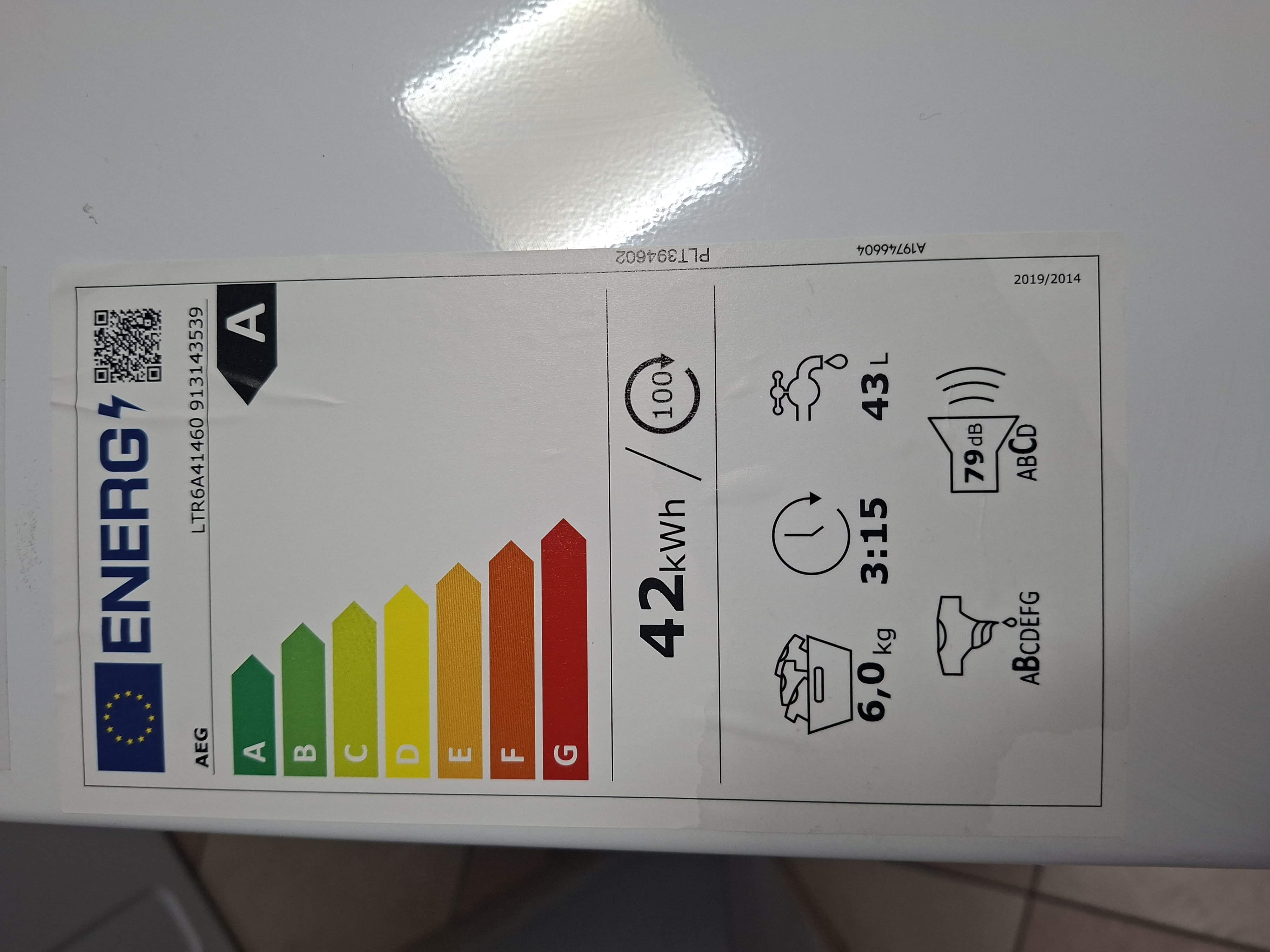 Veš mašina Aeg LTR6A41460 , 6 kg.