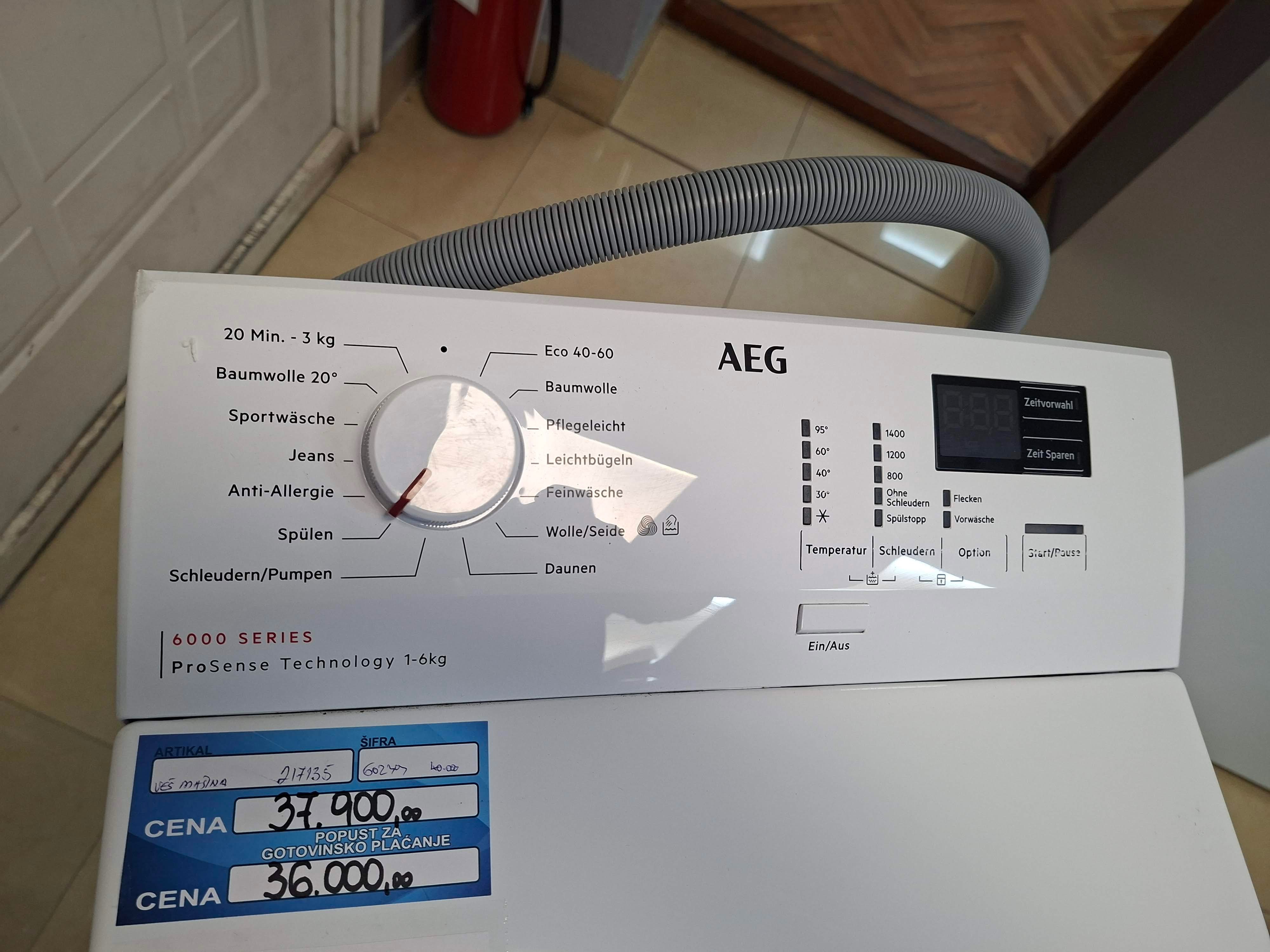 Veš mašina Aeg LTR6A41460 , 6 kg.