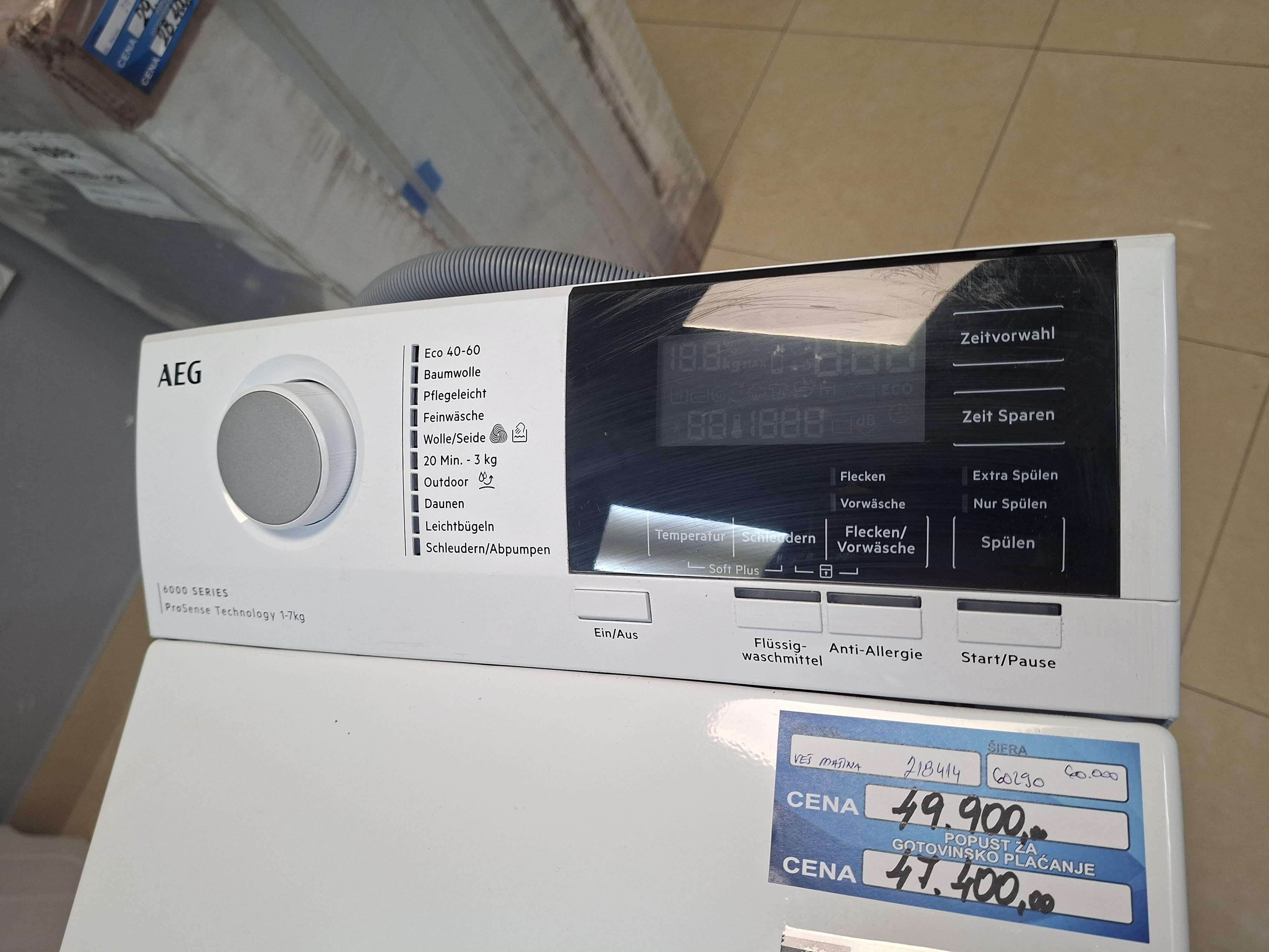 Veš mašina AEG LTR6A60370  , 7 kg.