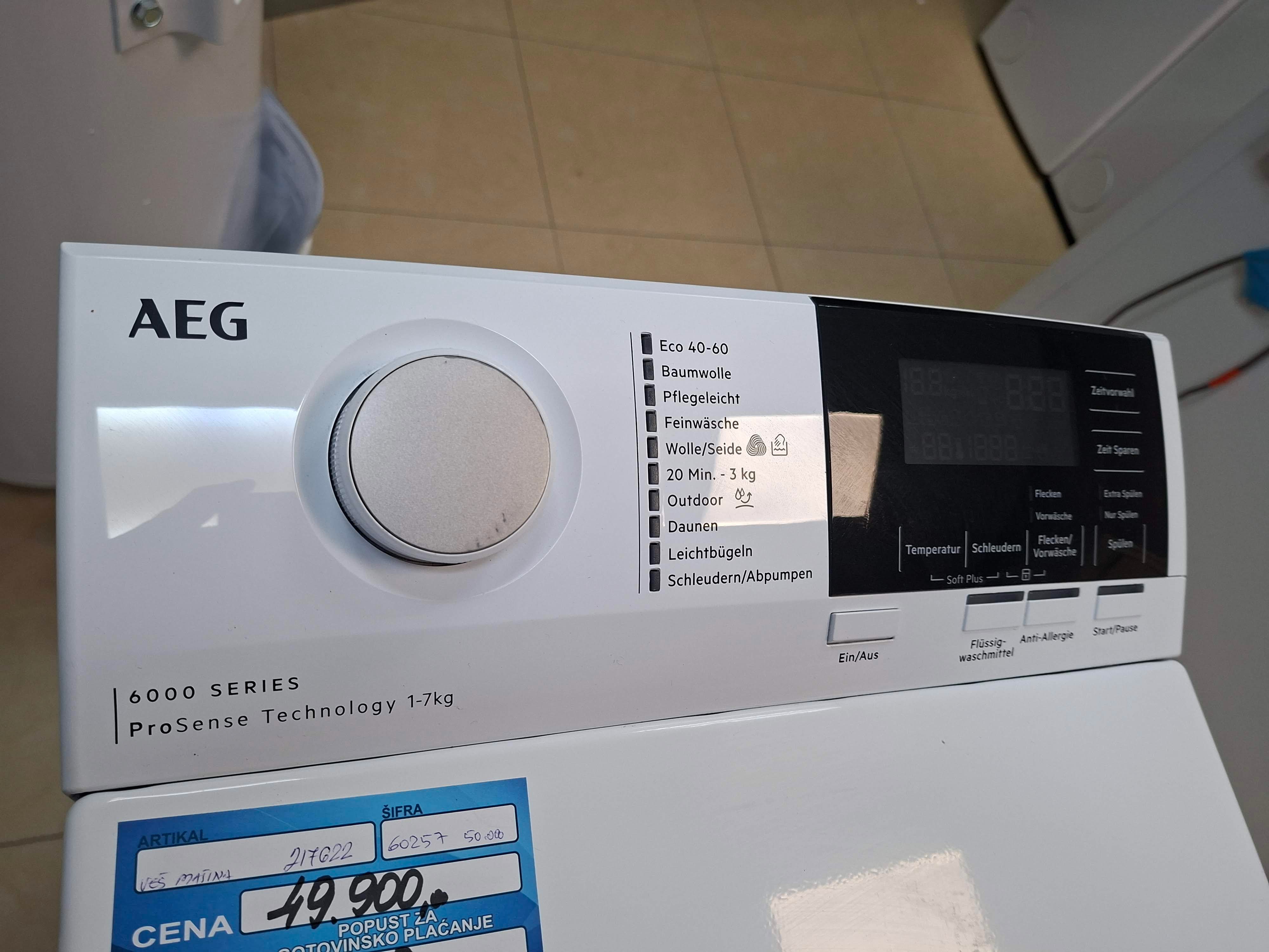 Veš mašina AEG LTR6A60370  , 7 kg.