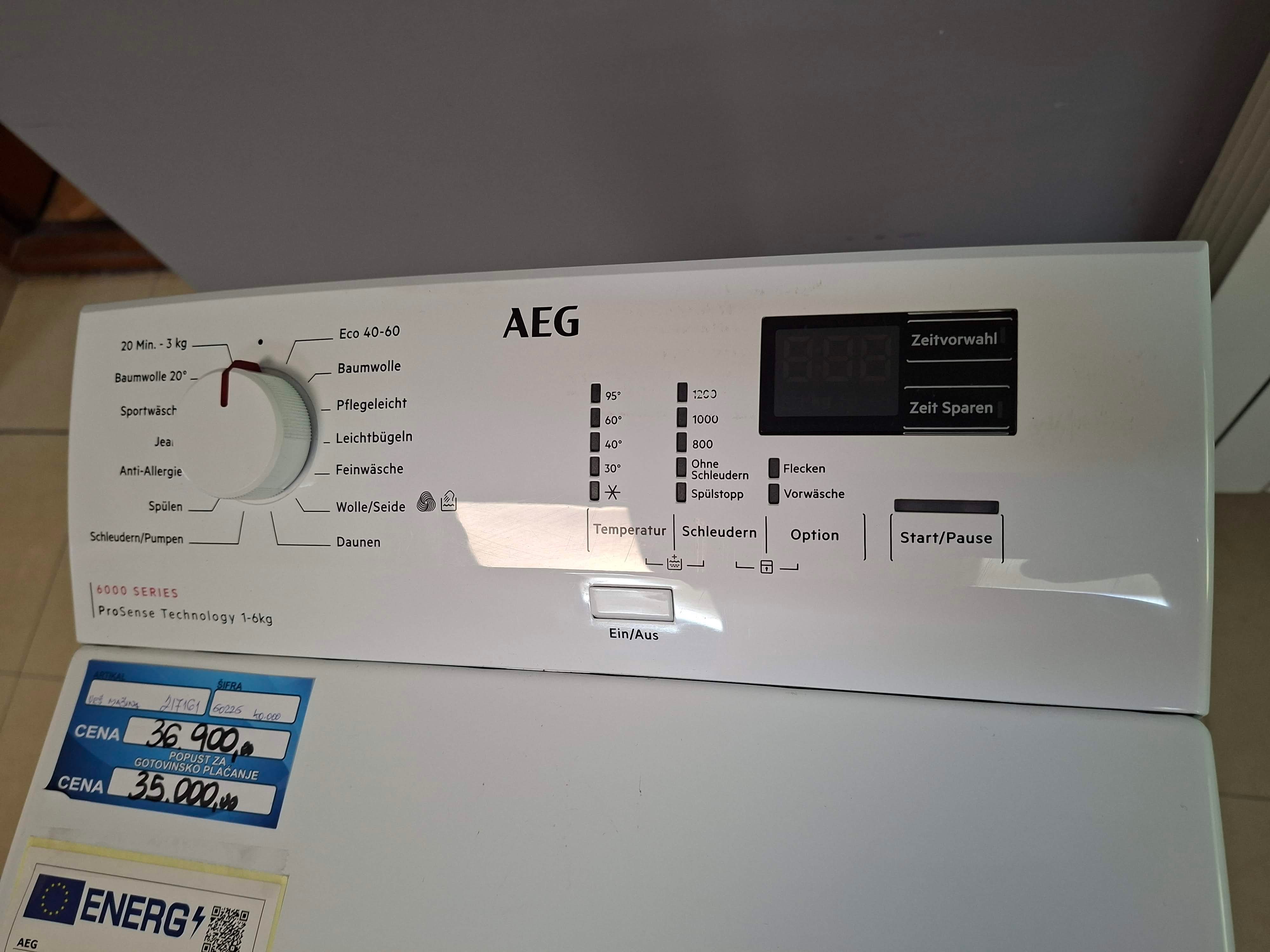 Veš mašina AEG LTR6E41268  , 6 kg.