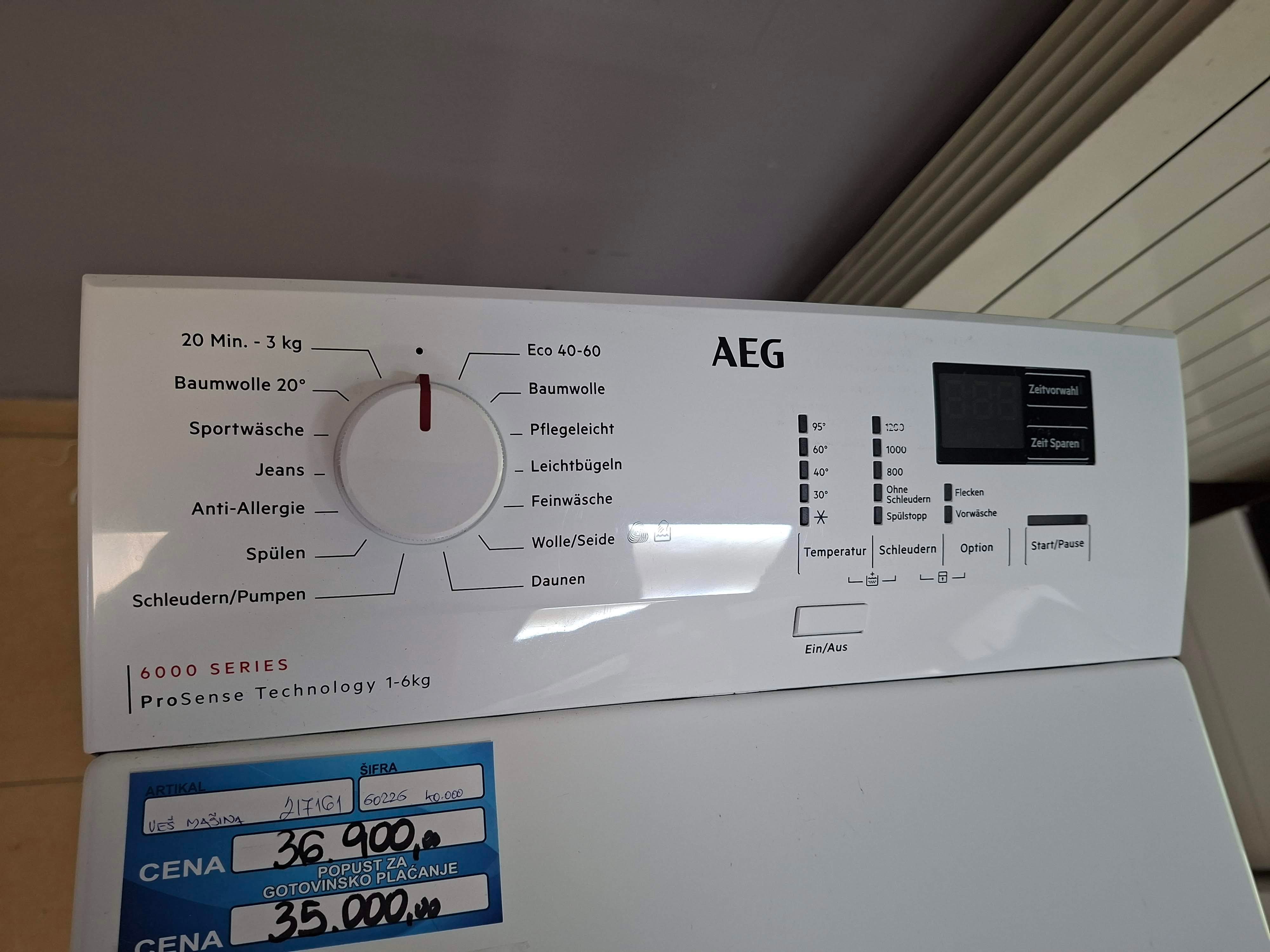 Veš mašina AEG LTR6E41268  , 6 kg.