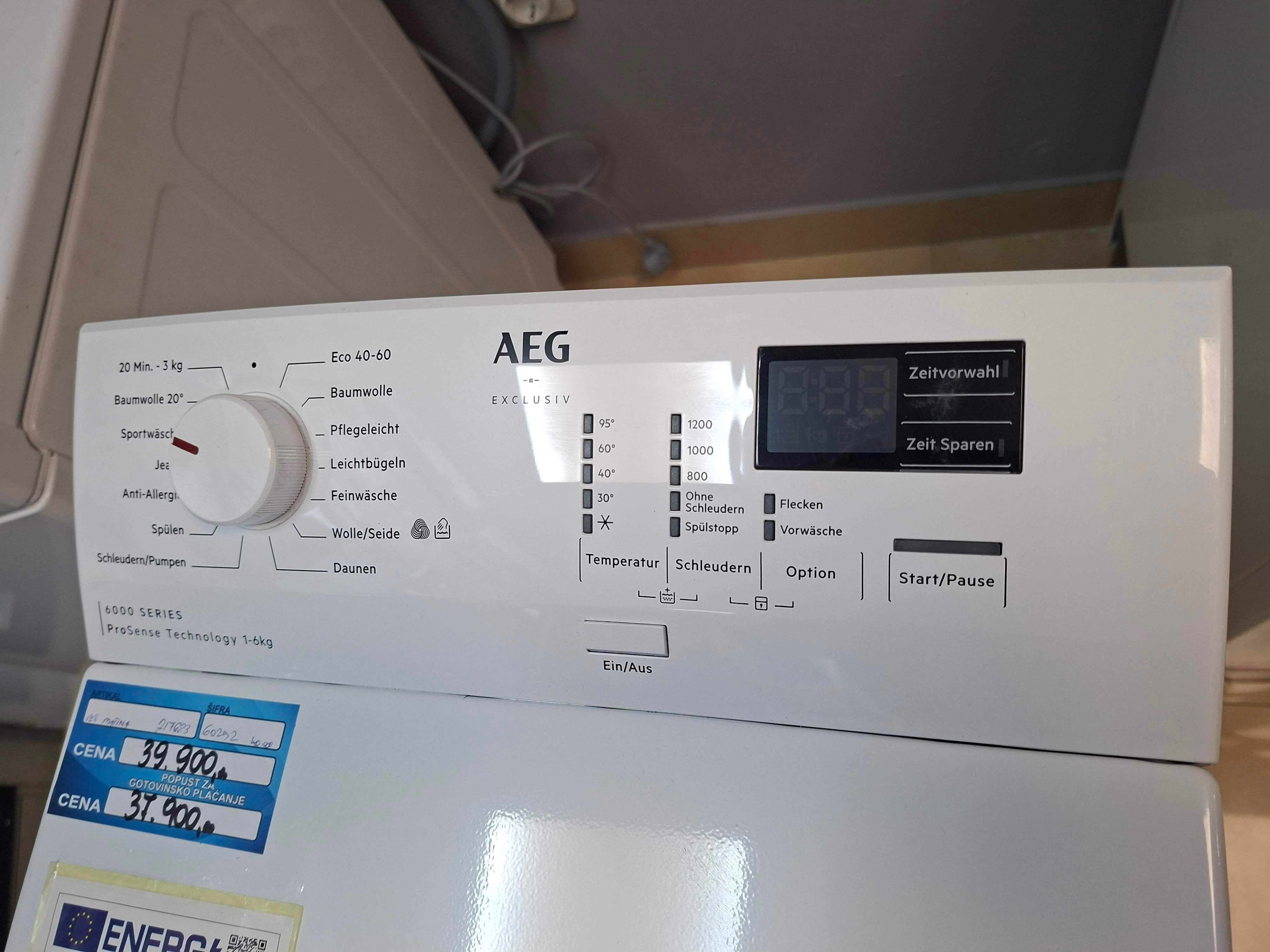 Veš mašina AEG LTR6T4EP3, 6 kg.