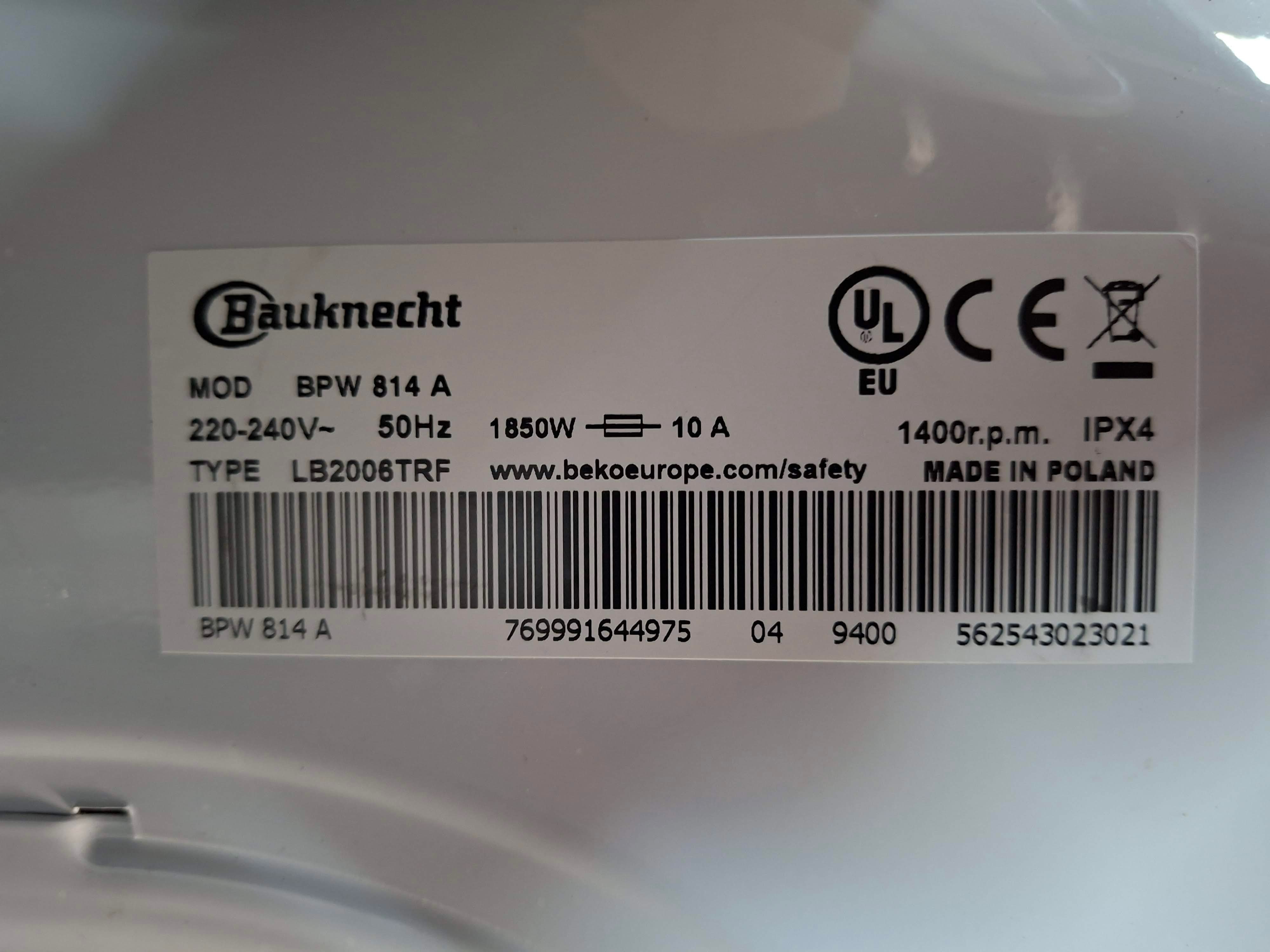 Veš mašina Bauknecht BPW 814 A (2), 8 kg