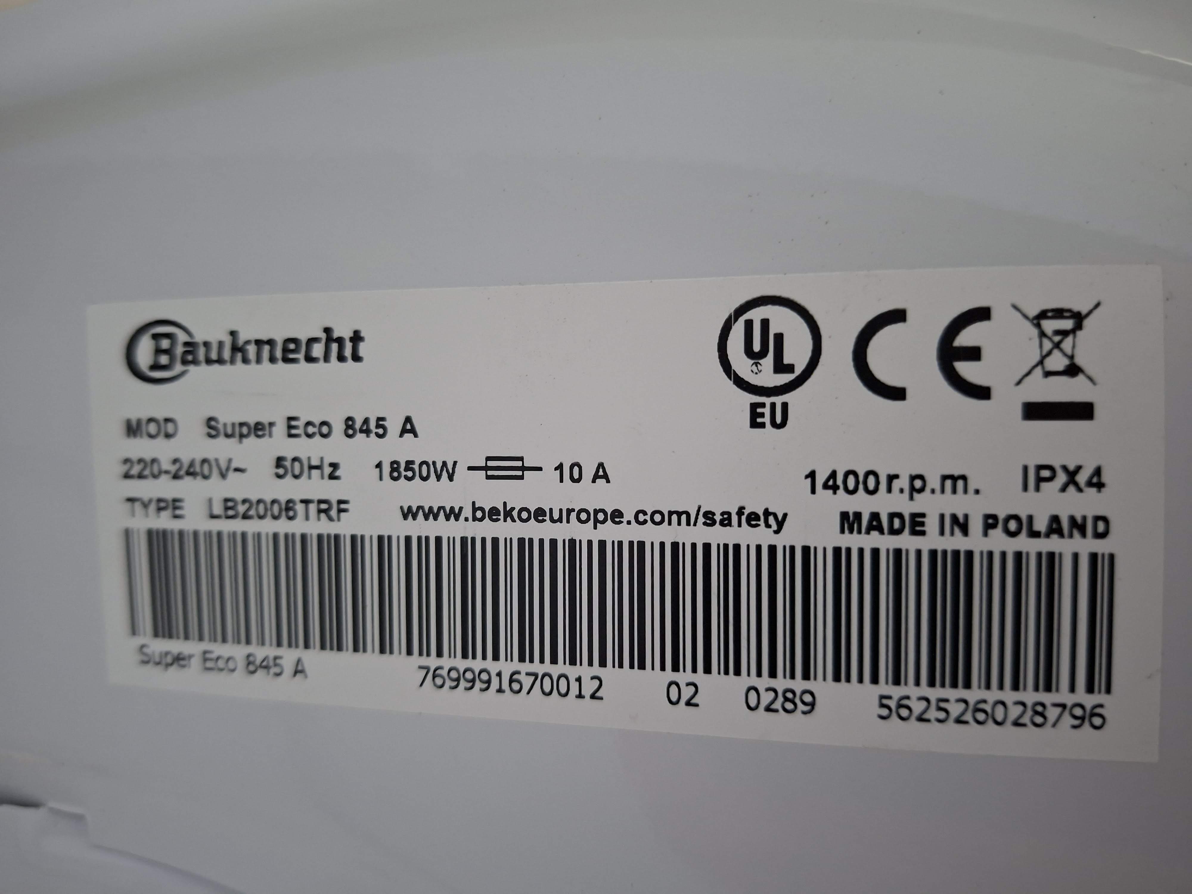 Veš mašina Bauknecht Super Eco 845 A (3), 8 kg