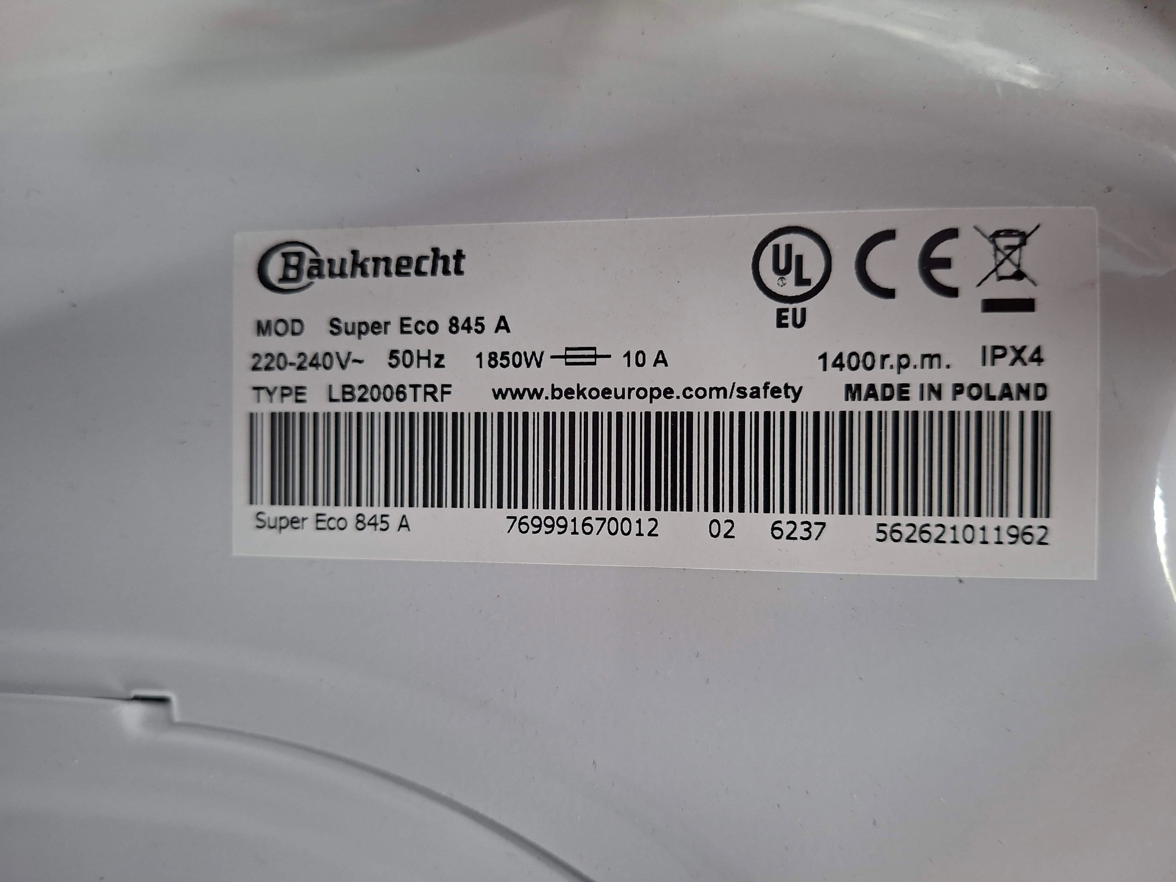 Veš mašina Bauknecht Super Eco 845 A (3), 8 kg