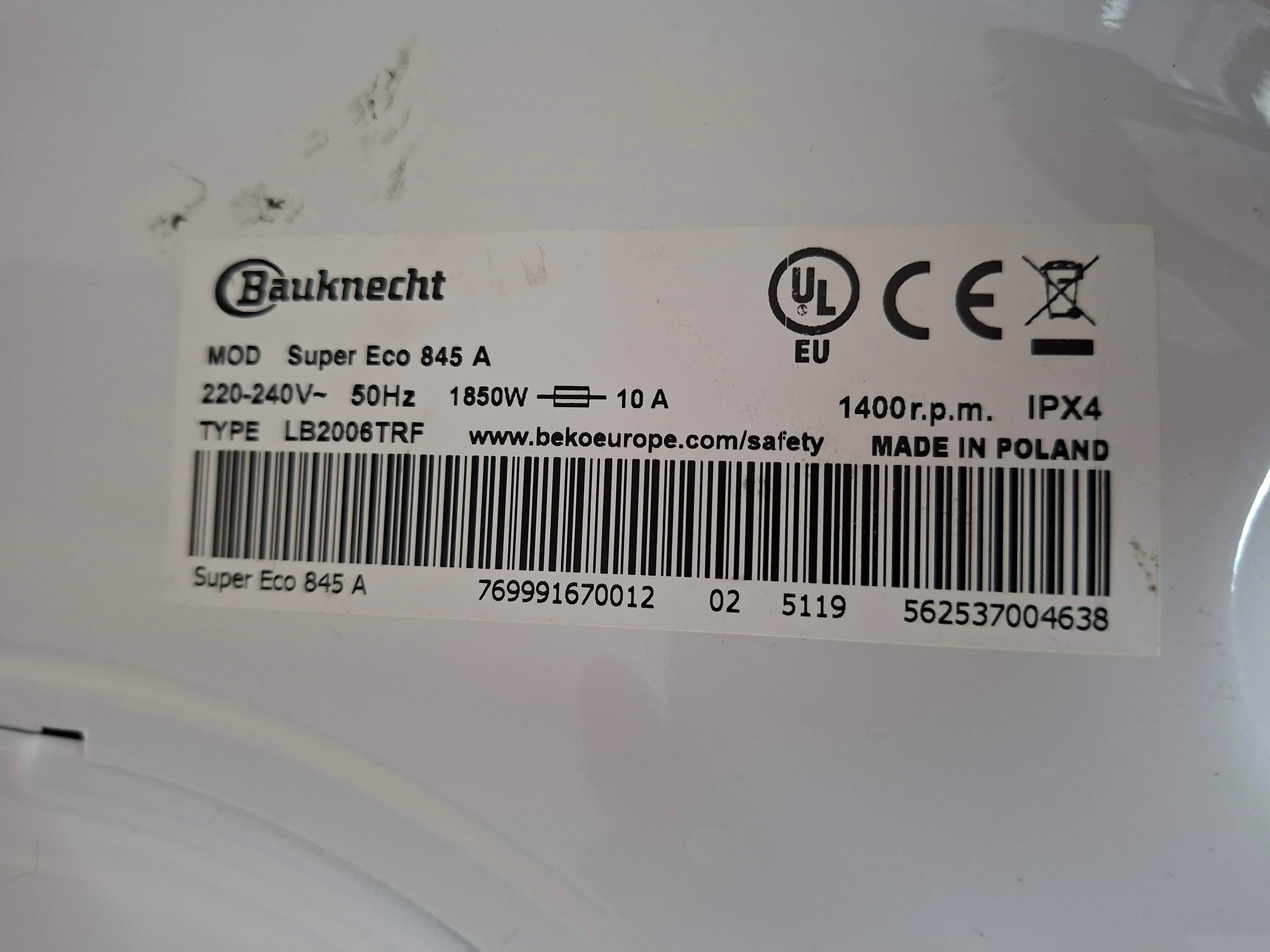 Veš mašina Bauknecht Super Eco 845 A, 8 kg
